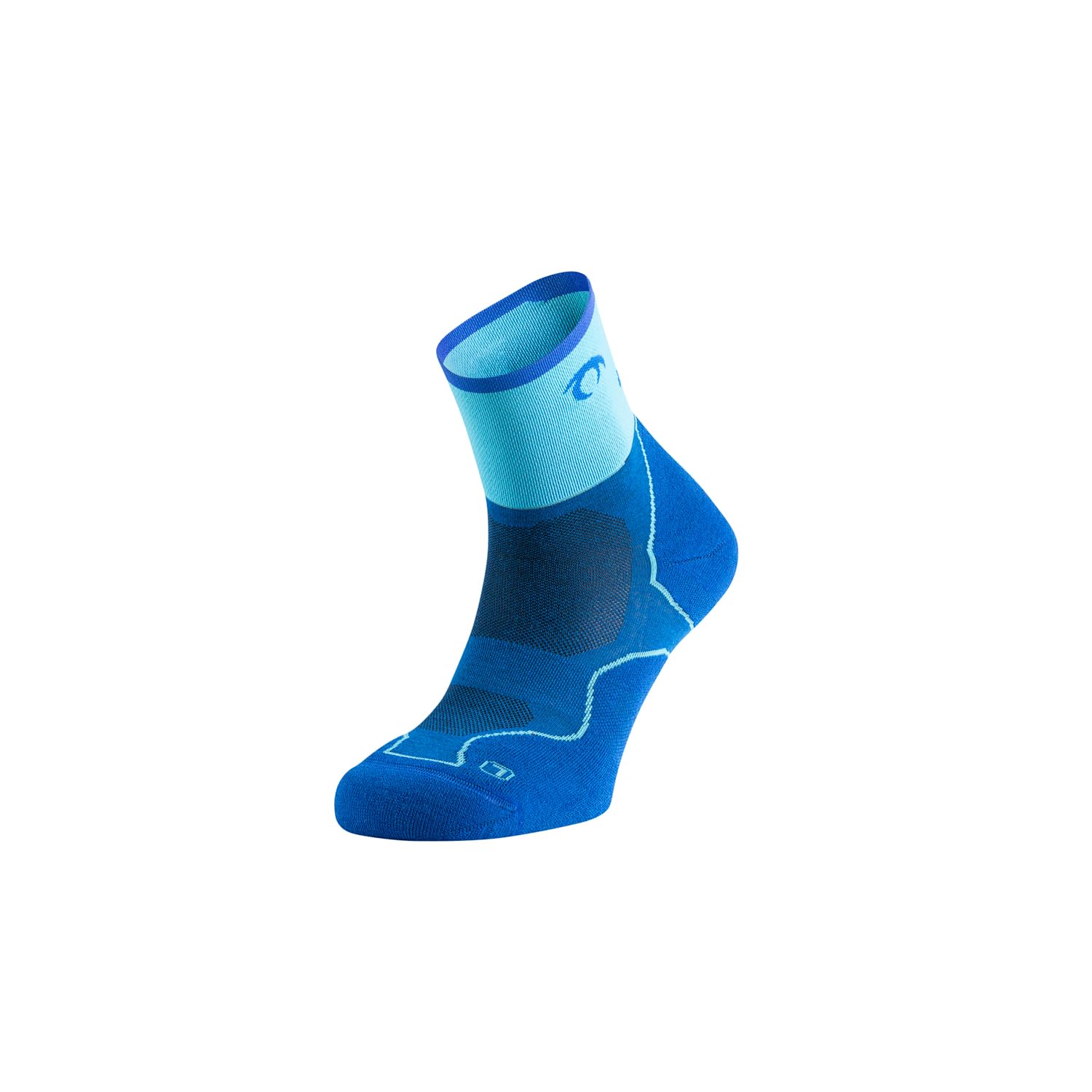 Lurbel Unisex Royal/ Light Blue Challenge Three – Trail Running Socks, Breathable, Anti-Blister And Anti-Odor, Cushion Socks, Ankle Socks For Trail Running, M