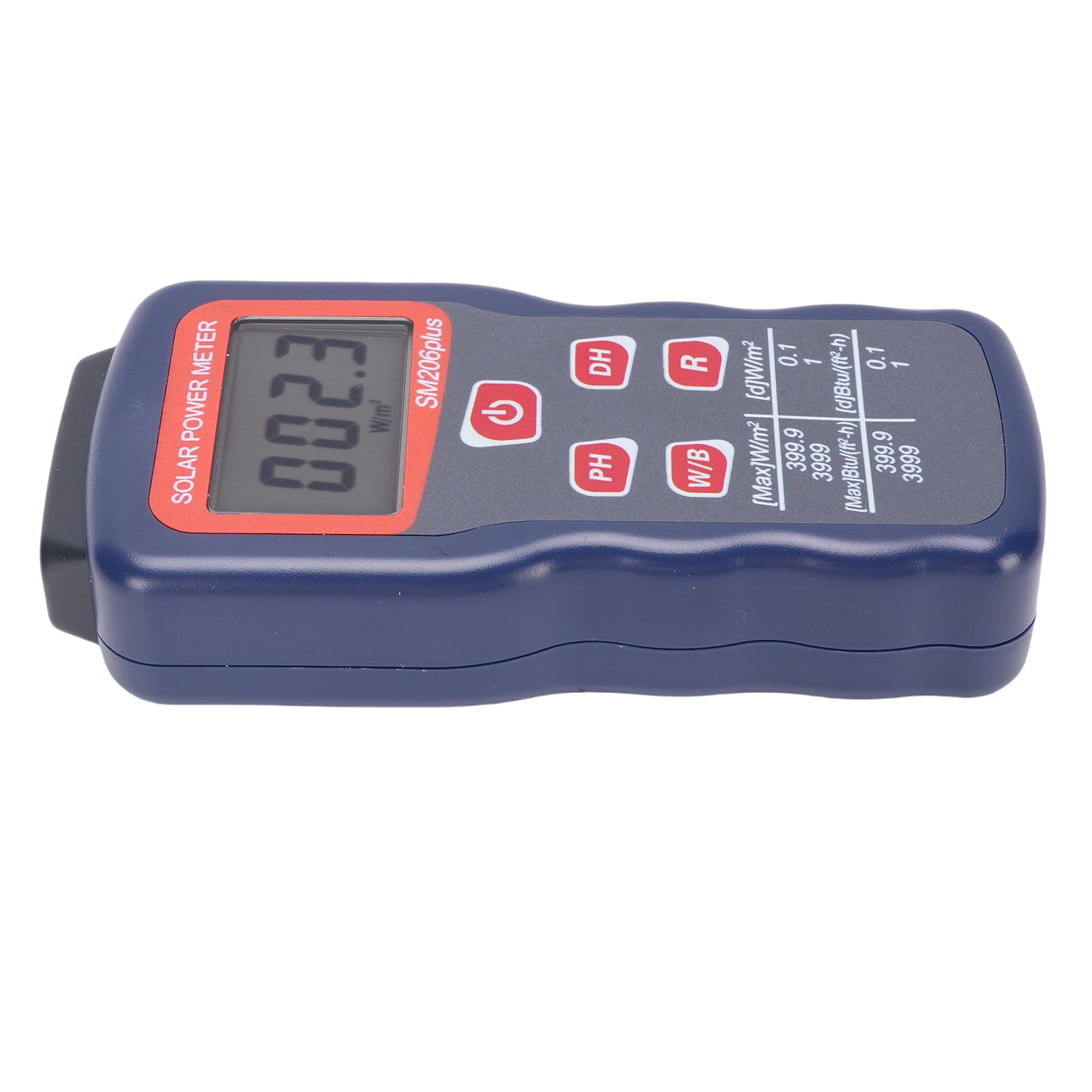 Jeffergarden Tester Digitale di Energia Solare, Misuratore di Energia Solare con Misurazione Accurata per Ricerca, Uso Sul Campo, Display a Doppia unità