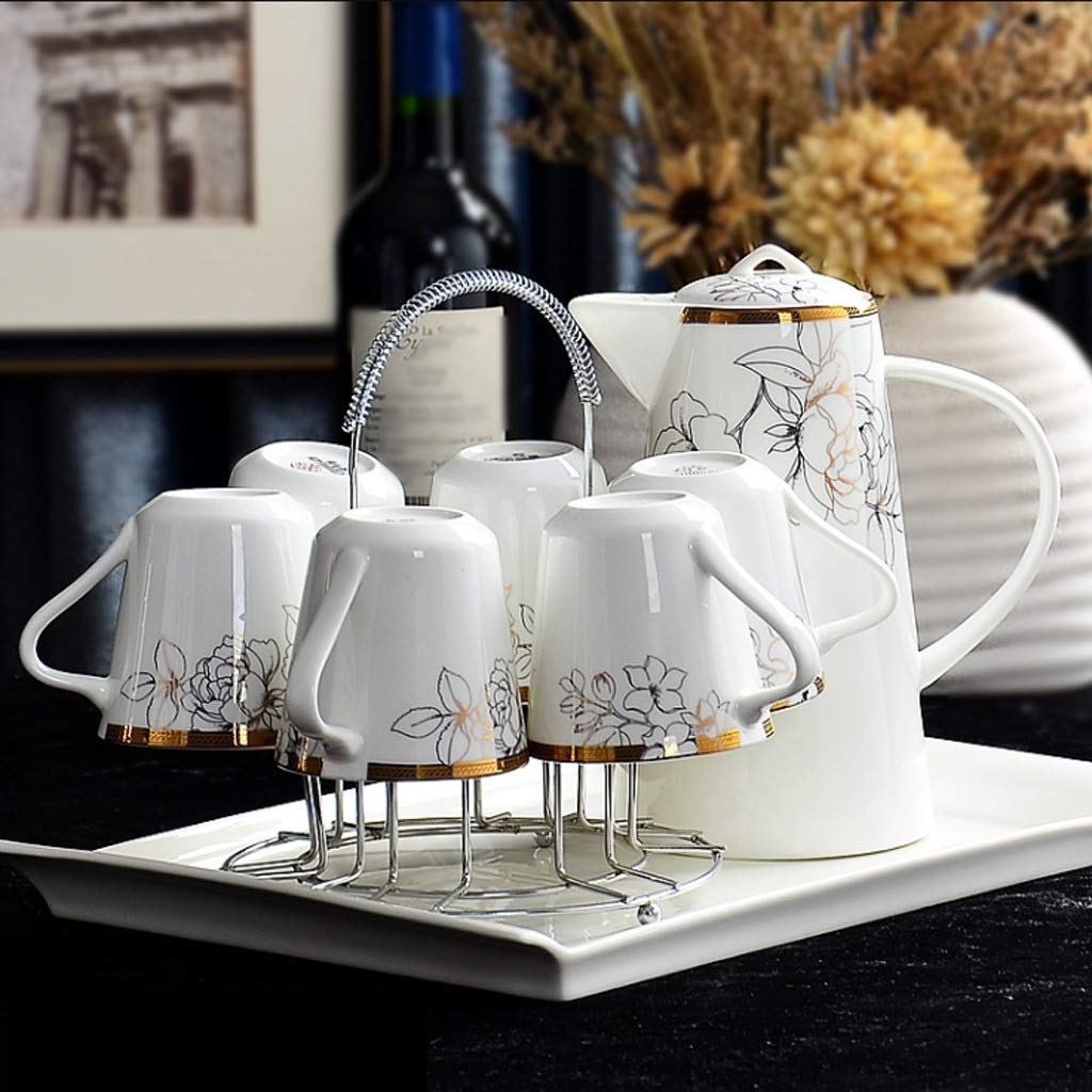 Generic Zestaw Herbaty Domowy Ceramiczny Zestaw Filiżanki Herbaty Salon Water Cup 9-Częściowy Zestaw Herbaty Zestawy Herbaty
