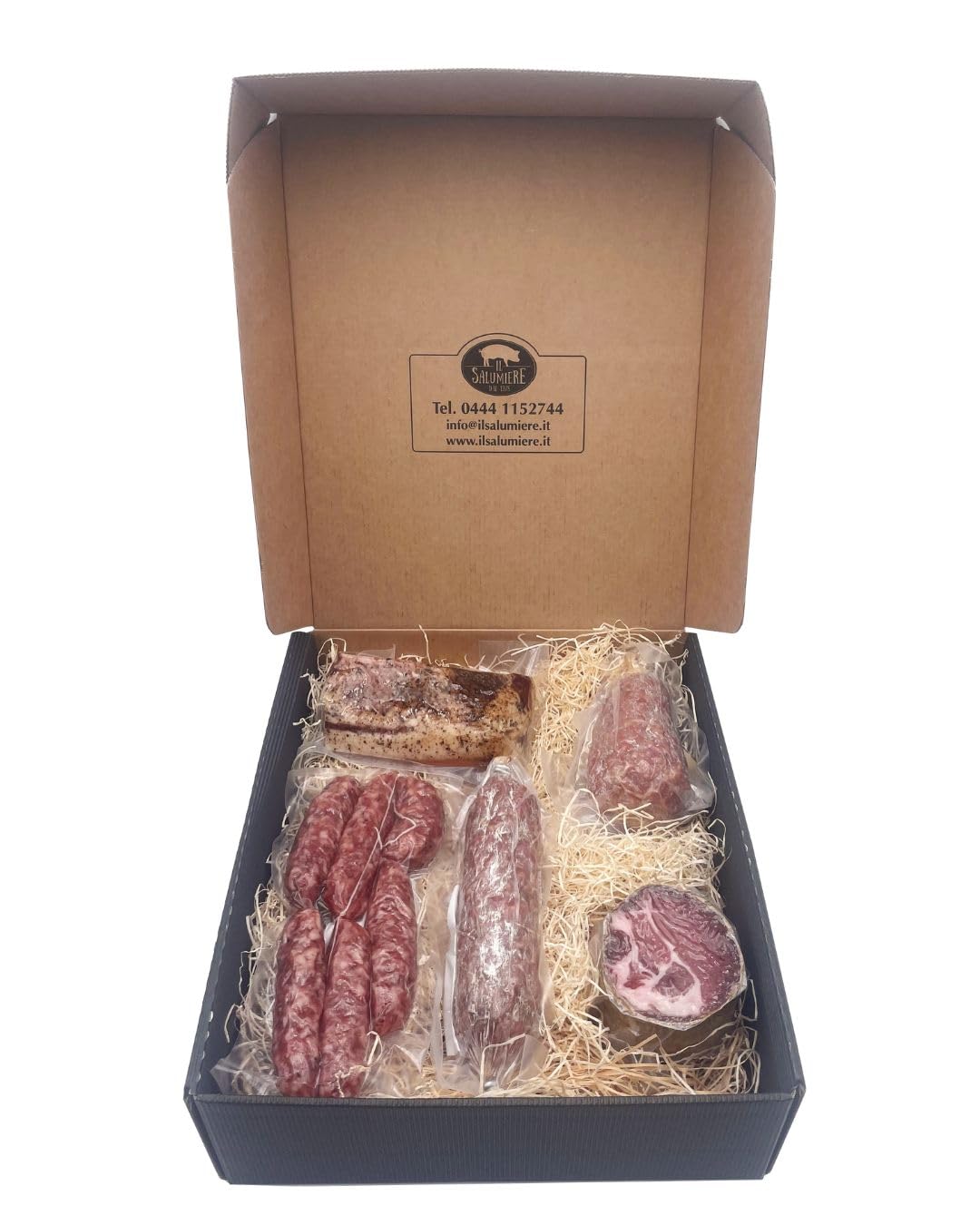 Caja gastronómica perfecta para Navidad 2022 "Castello" Il Salumiere 1978, regalo con productos típicos italianos, cesta regalo gourmet perfecta para Navidad o cualquier otra ocasión