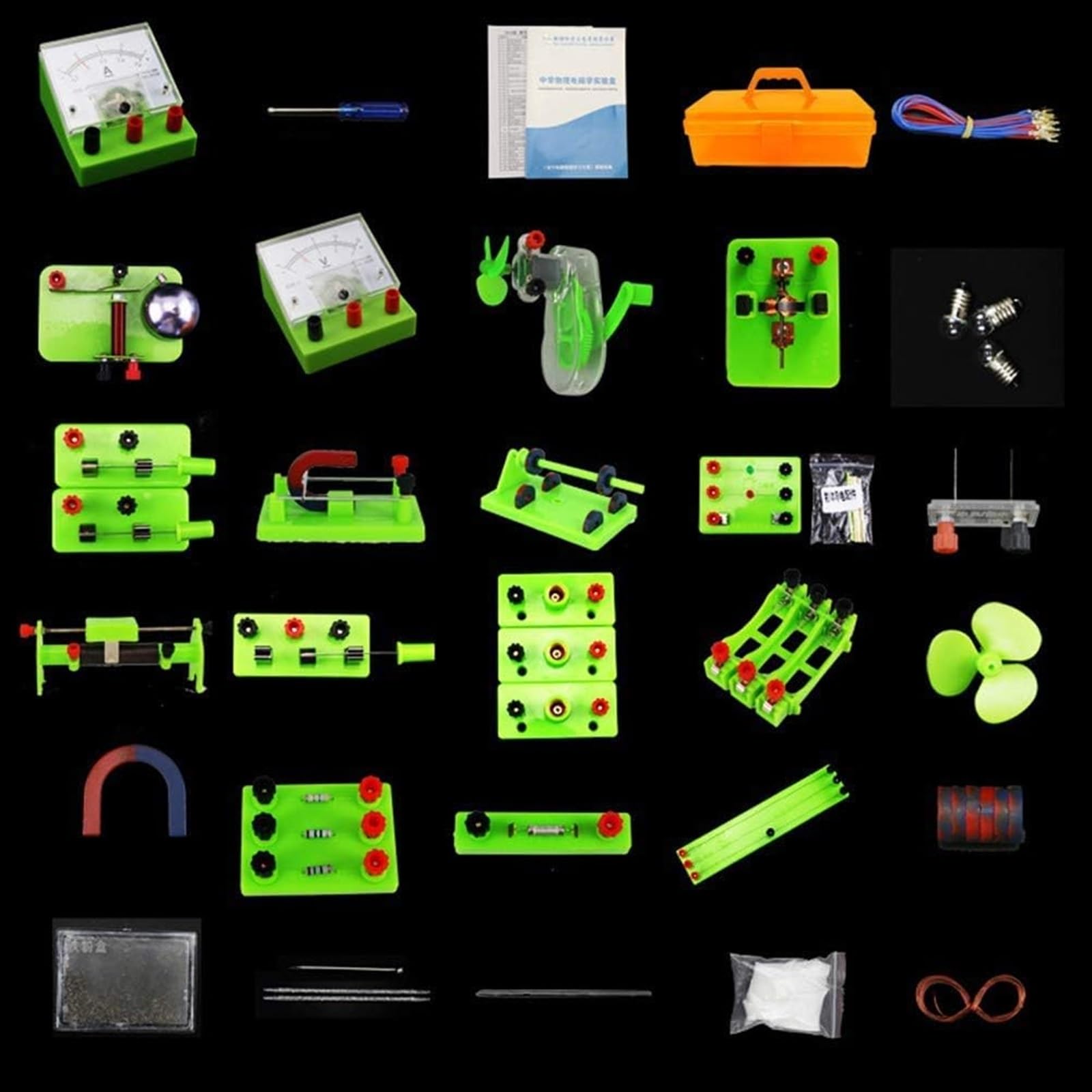 Kit De Experimentos Electromagnéticos Física Multifuncional For Circuitos En Serie, Timbres Bricolaje, Células Solares, Atracción Electroimanes Y Prueba