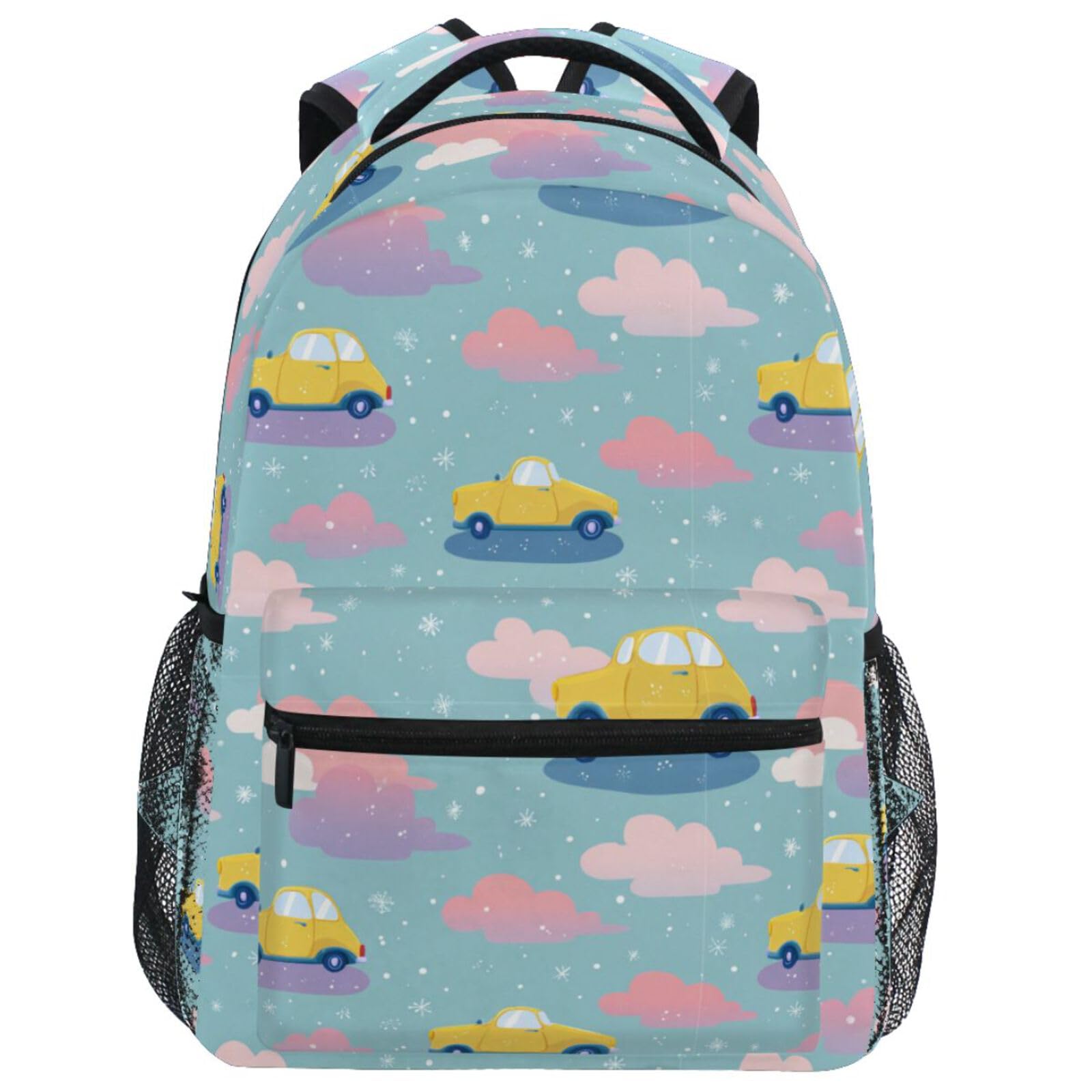 Zaino Scuola Cute Cars Cloud Bagaglio a Mano per Uomo e Donna 29X40Cm
