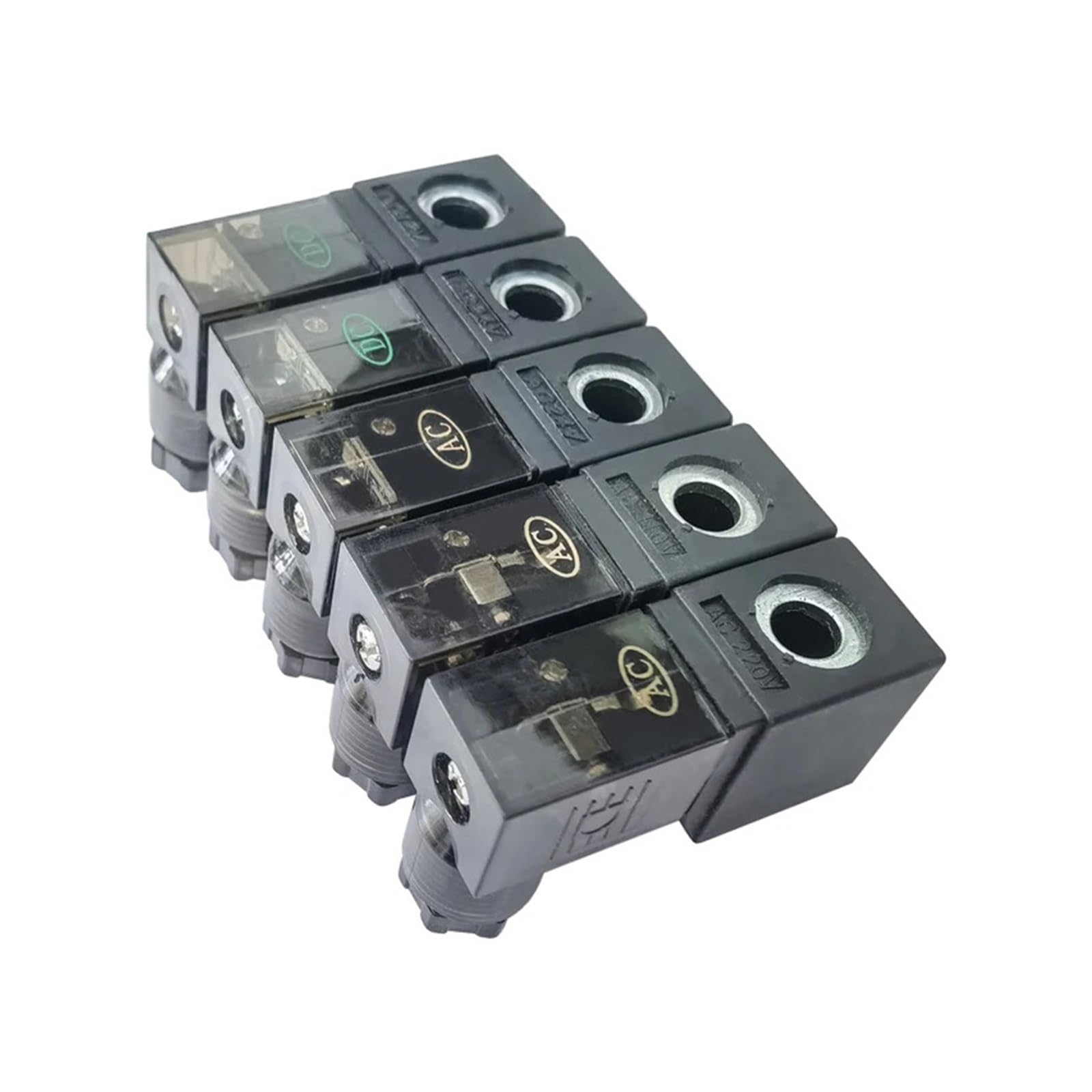 1 szt. cewka elektromagnetyczna serii 3V 4V DC12V DV24V AC24V AC110V AC220V 2V025/3V110/3V210/3V310/3V410/4V110 3V210 cewka DC24V (3v210 cewka, AC 220 V (Terminal))