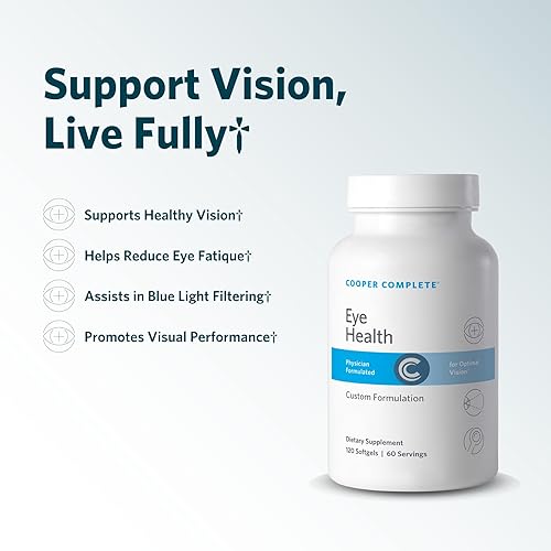 Miniatura 4 de Cooper Complete - Suplemento para la salud ocular - Luteína, meso-zeaxantina y zeaxantina, vitamina C y E - 120 cápsulas blandas por botella.