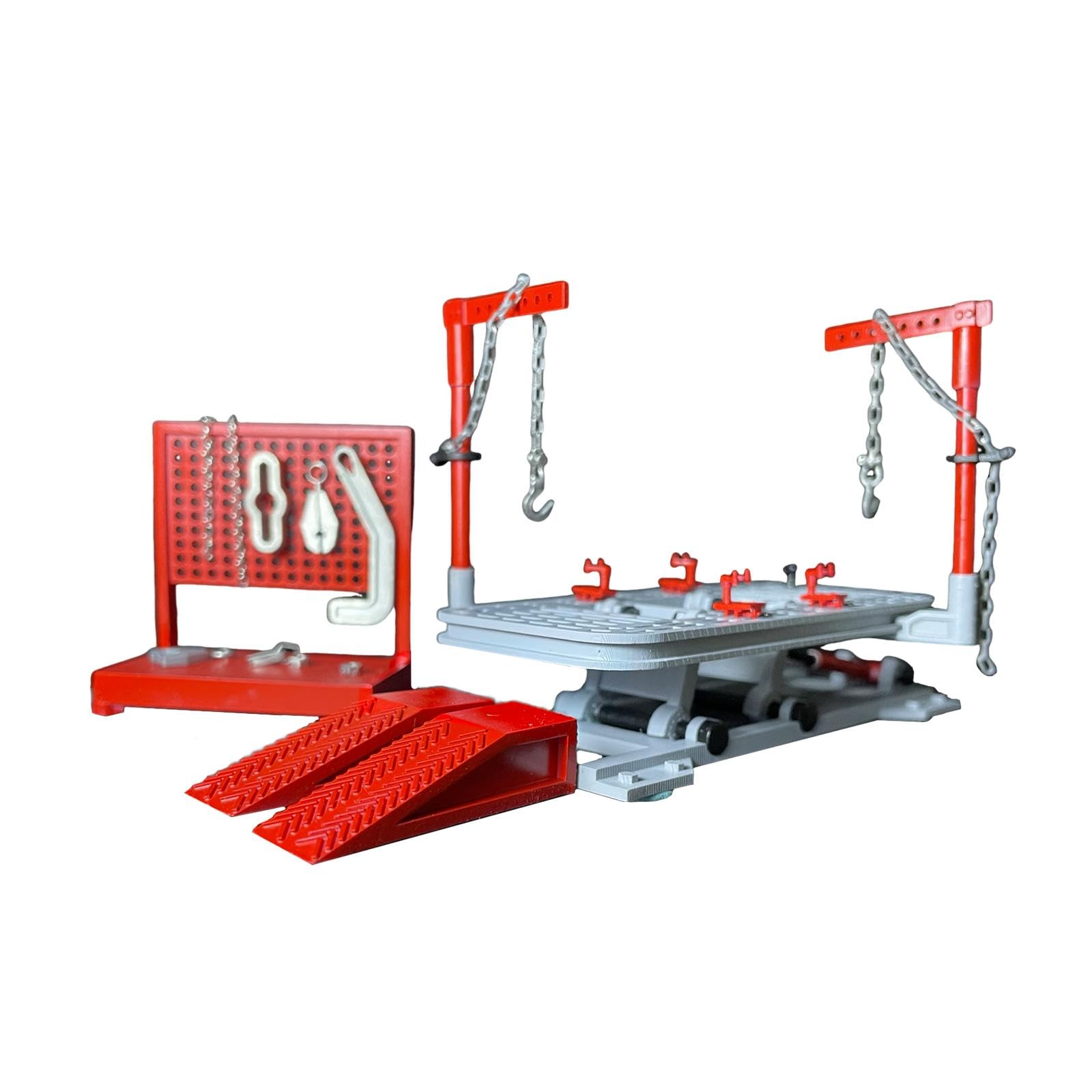 predolo Kit di Sollevamento per Garage Fai da Te 1/64, Accessori per Scene, Ornamento, Collezione simulata, Strumento di Riparazione, Modello di