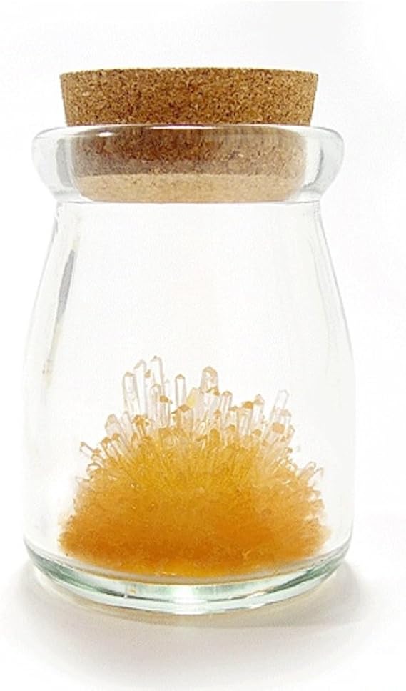 Amazon Tkoool クリスタル 水晶 栽培 キット 自由 研究 科学 黄 岩石 鉱物 おもちゃ