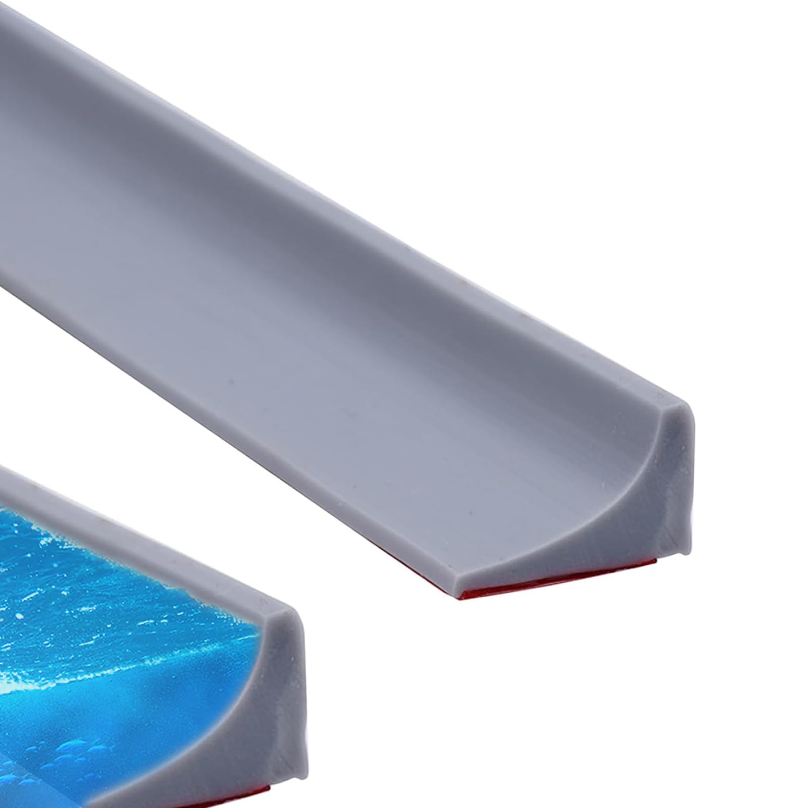Silicone Doccia per Acqua Barriera 200CM, Barriera Antiallagamento per Pavimenti, Guarnizione Sottoporta per Separazione Umido/Asciutto, Diga Impermeabile in Grigio per Bagni e Cucine