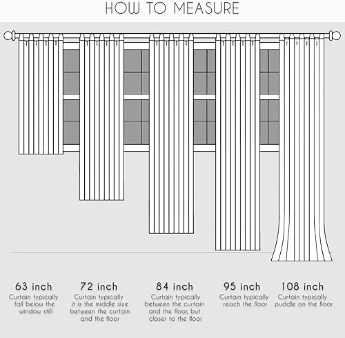 Miniatura 6 de CASANEMA, Cortinas bohemias estampadas para ventana de dormitorio y sala de estar, 2 paneles, cortinas y cortinas bohemias - 52 x 72 pulgadas de