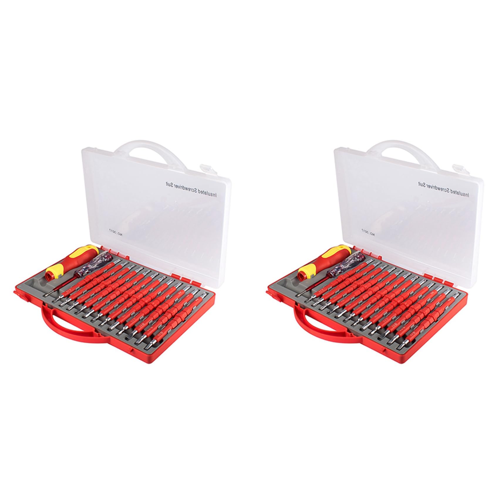 Juego de Destornilladores EléCtricos Aislados de 52 Piezas de 1000 V Juego de Destornilladores EléCtricos Profesionales Juego de Herramientas para Hombre con Estuche