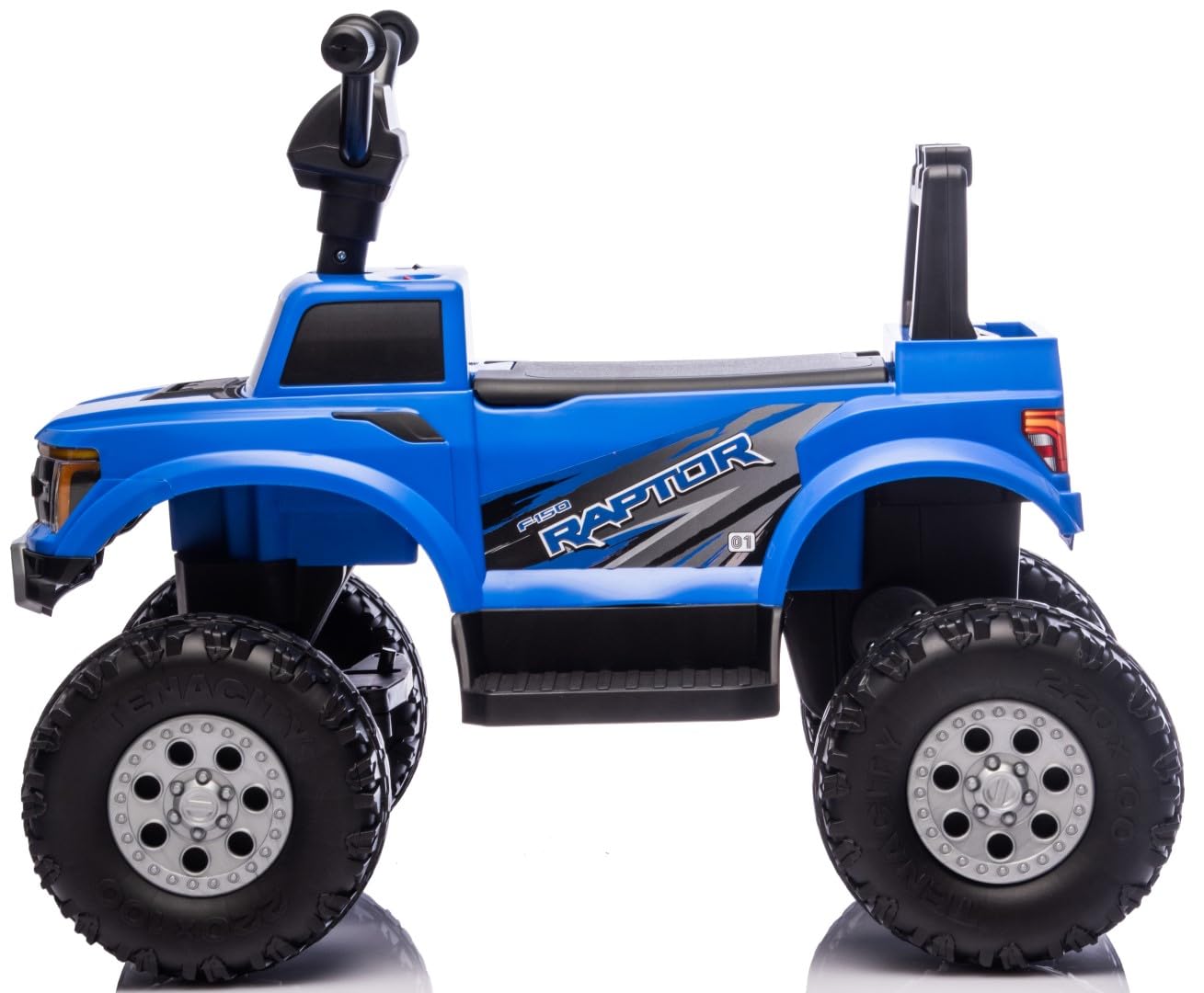 SUN BABY Ford Raptor F150 Jeździk elektryczny dla dzieci 12V - Niebieski | Silnik 30W, światła LED, duże koła terenowe, schowek pod siedzeniem, jazda przód/tył, pedał gazu, do 30 kg