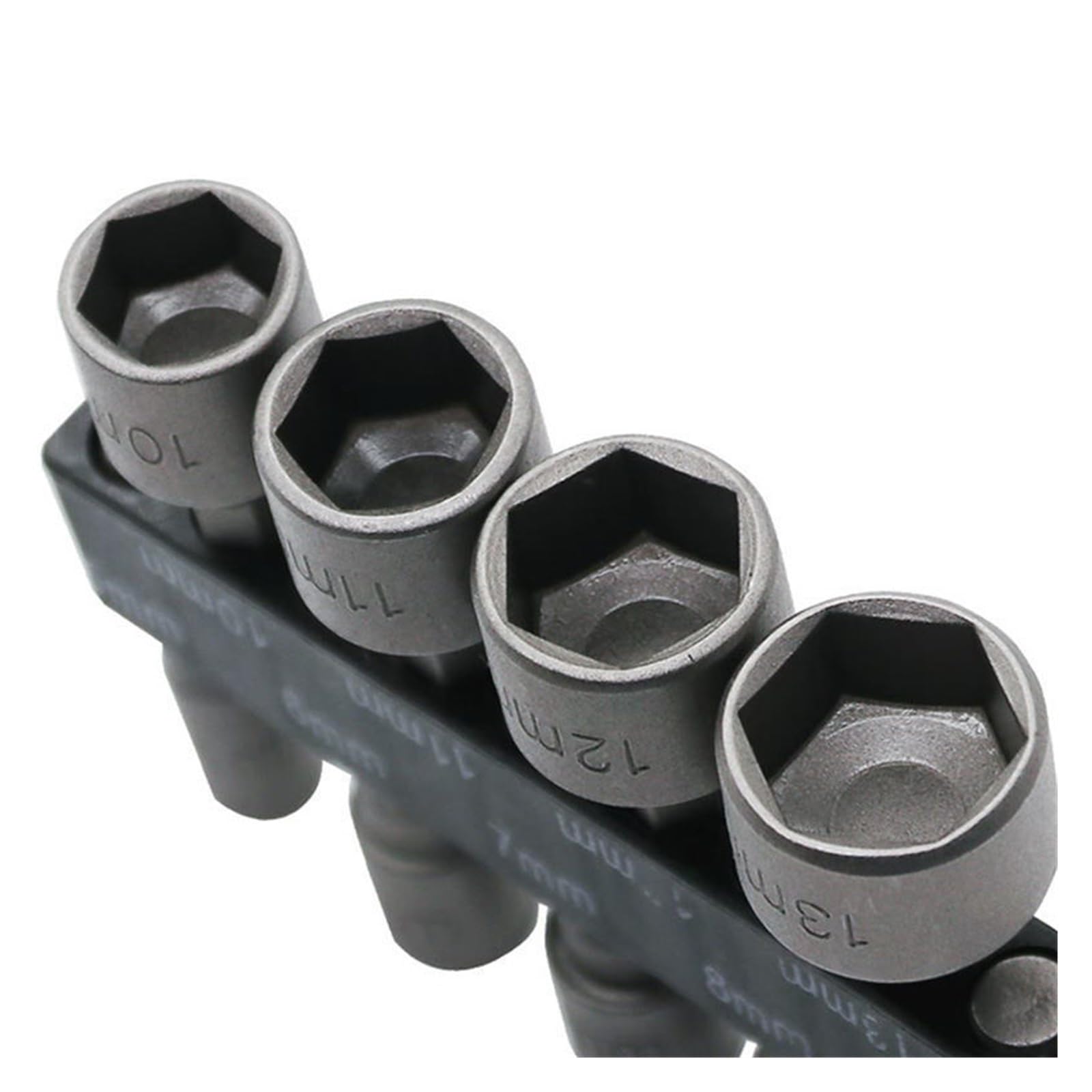 Set di 14 adattatori per punte da trapano esagonali, punte da trapano, set di chiavi a bussola per cacciavite elettrico, strumenti a bussola (BS04-9 pezzi)