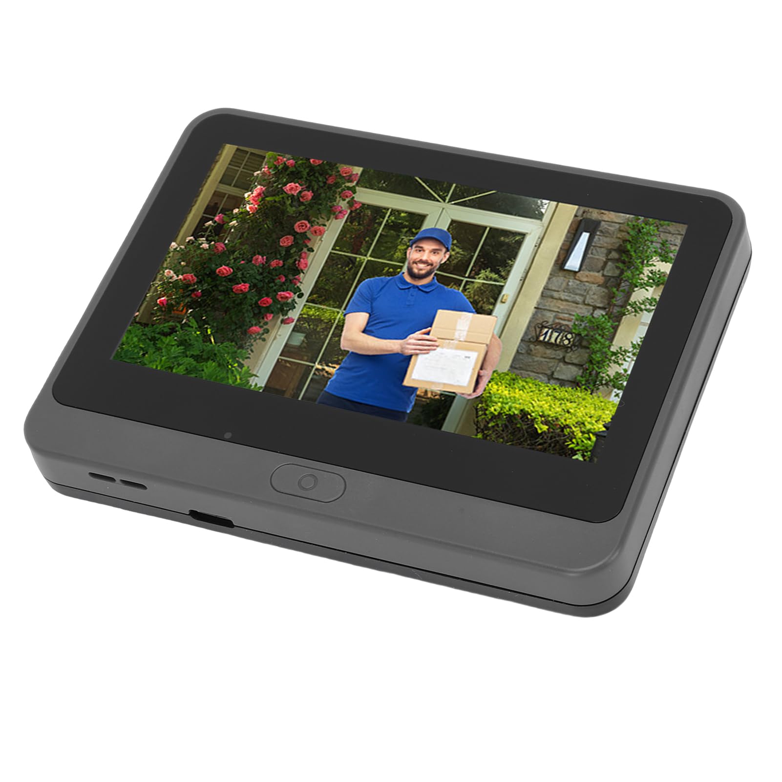 Marhynchus Videocitofono 4.3" 1080P WiFi PIR Rilevamento Movimento 5000mAh | Telecamera per campanello intelligente per appartamento.Interfono bidirezionale.Visione notturna.Obiettivo