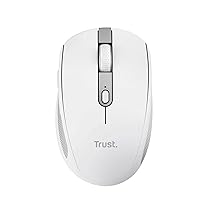 Trust Ozaa Mouse Wireless Bluetooth + 2.4GHz, Mouse senza Fili Silenzioso Compatto, 60% Plastica Riciclata, Bluetooth Ricaricabile Laptop PC Computer Windows Android Mac – Bianco