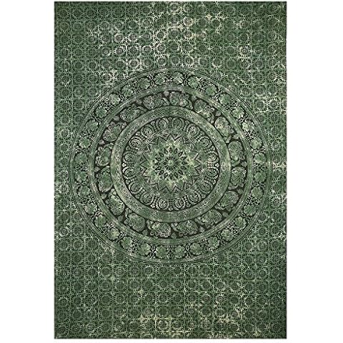 Gokul Handloom Tie Dye Multi Color Indian Hippie Wall Hanging Bohemian Bedspread Mandala Cotton Dorm Decor Beach Blanke (Design1) (Design2) Cover