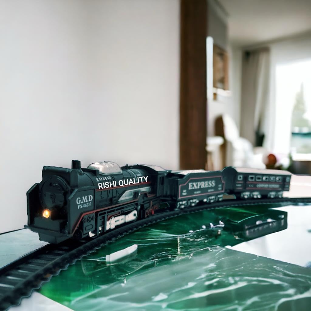 RISHI QUALITY Classic Toy Train Track Set for Kids. with 13 Pc of Train Set and Headlight. Very Long Track. HIGH Speed Train. Very Realistic Looks. (Black Color) (B0B4DDY8DW) Amazon Price History, Amazon Price Tracker