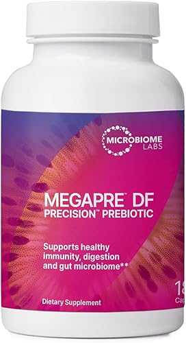 Microbiome Labs MegaPre DF - Suplemento de fibra prebiótica sin lácteos - Prebióticos de salud intestinal para mujeres, hombres y niños mayores de 3