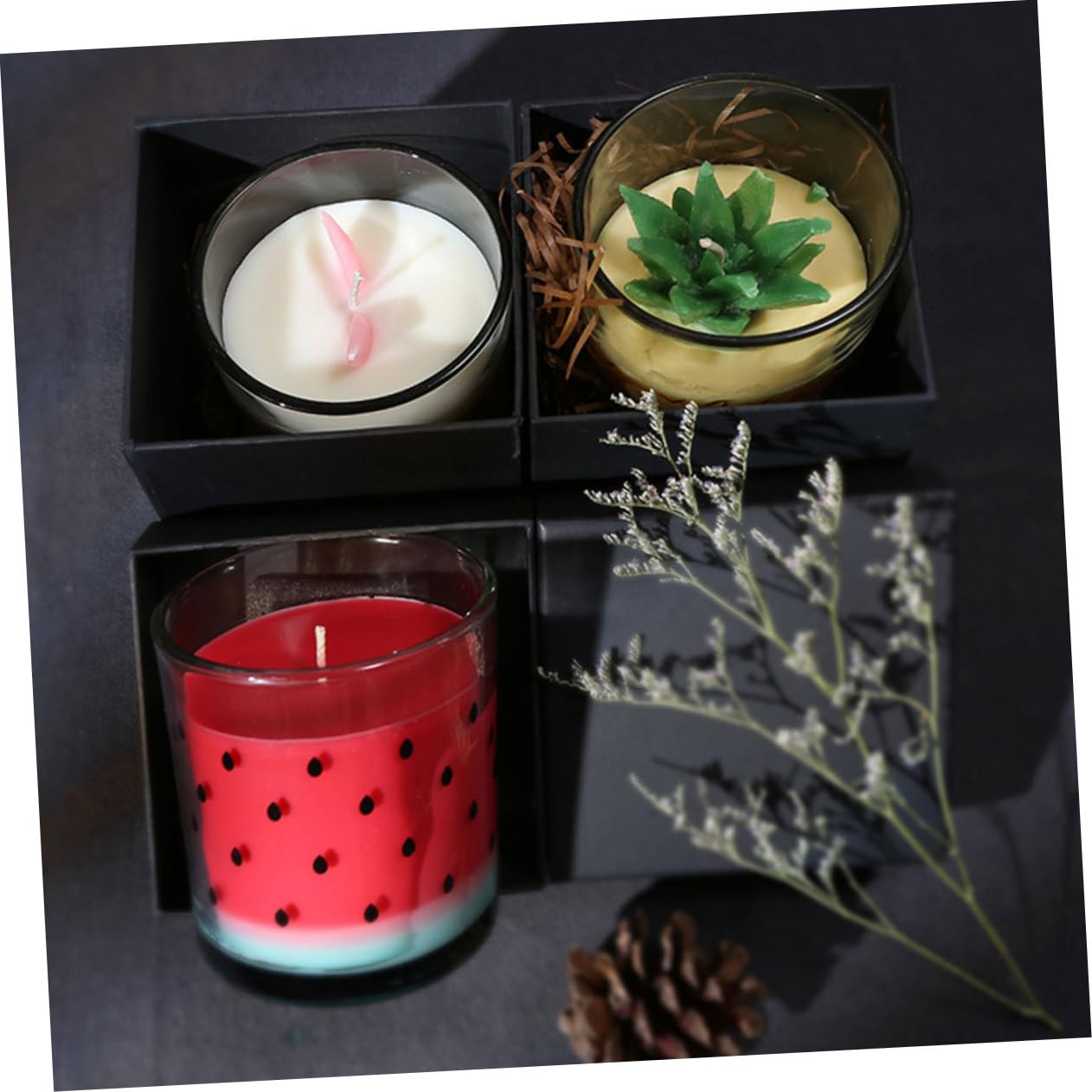 Ciieeo Duftkerzen in Fruchtform Handgefertigt für Aromatherapie Rauchfrei für Zuhause Fruchtförmig Natürliches Ätherisches Öl Praktischer Haushaltsartikel für Büro und Entspannung