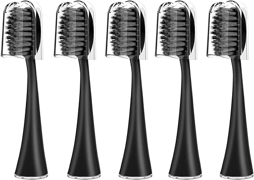 Cabezales de repuesto para cepillo de dientes eléctrico Burst para adultos con tapas de cubierta antipolvo, cerdas de carbón suave para limpieza