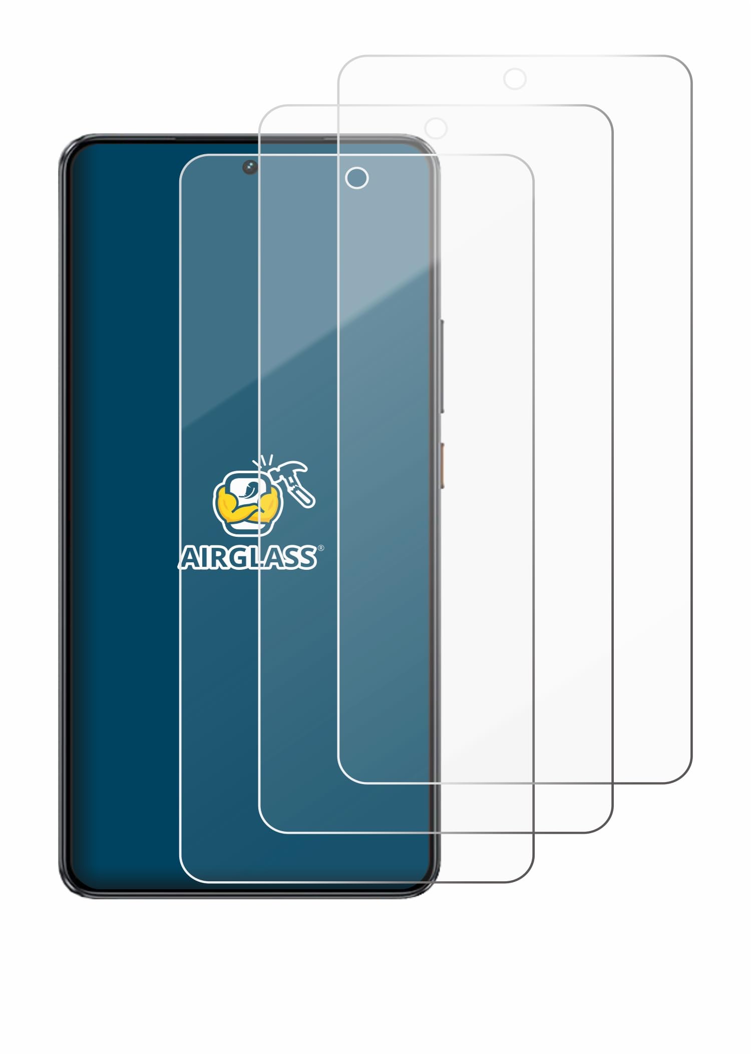 Brotect Pellicola In Vetro Ibrido AirGlass Per Realme 5 - Durezza 9H, Trasparente, Made In Germany