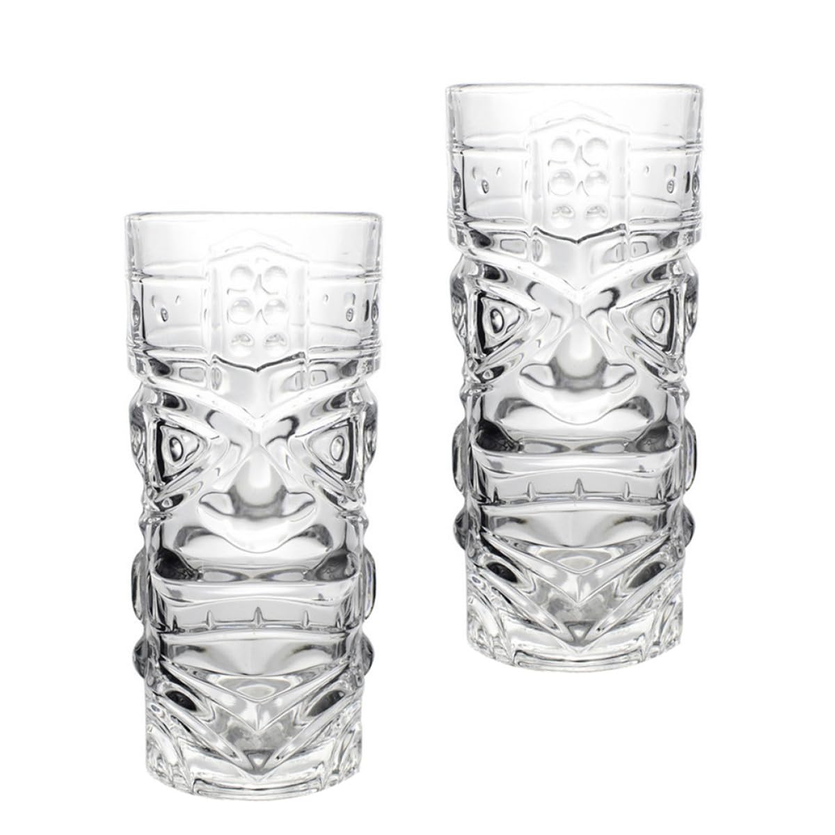 Zerodeko 2 Tazas de Vidrio Transparente Diseño de Rostro Creativo, Copas de Vino Modernas para Fiestas y Bar, Vaso para Beber Tótem de Personalidad, Aptas para Hogar y Reutilizable