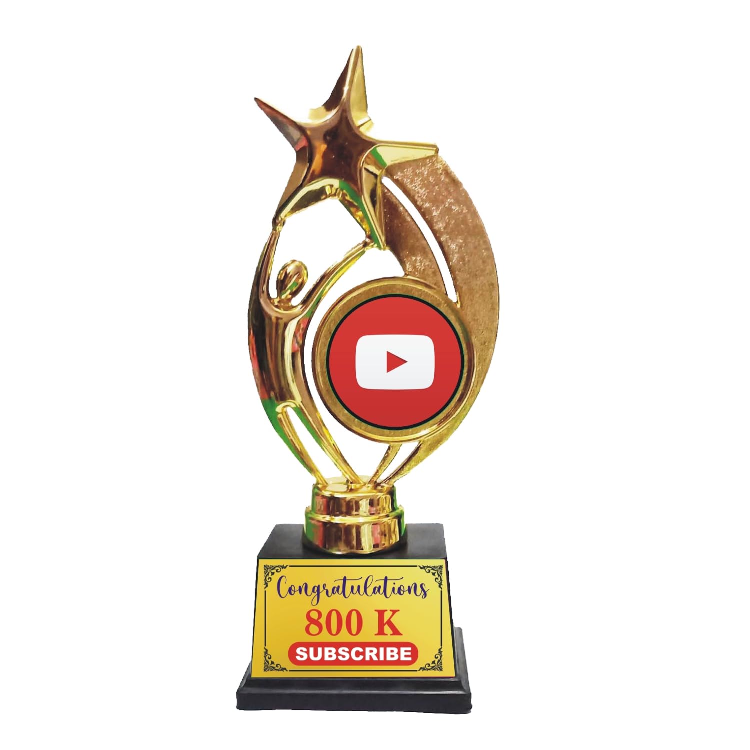 Gifts Bucket YouTube 800K Subscriber Trophy Award | Gifts for Brother, Sister, Husband, Wife, Boyfriend and Girlfriend YouTube Influencer-picture-13