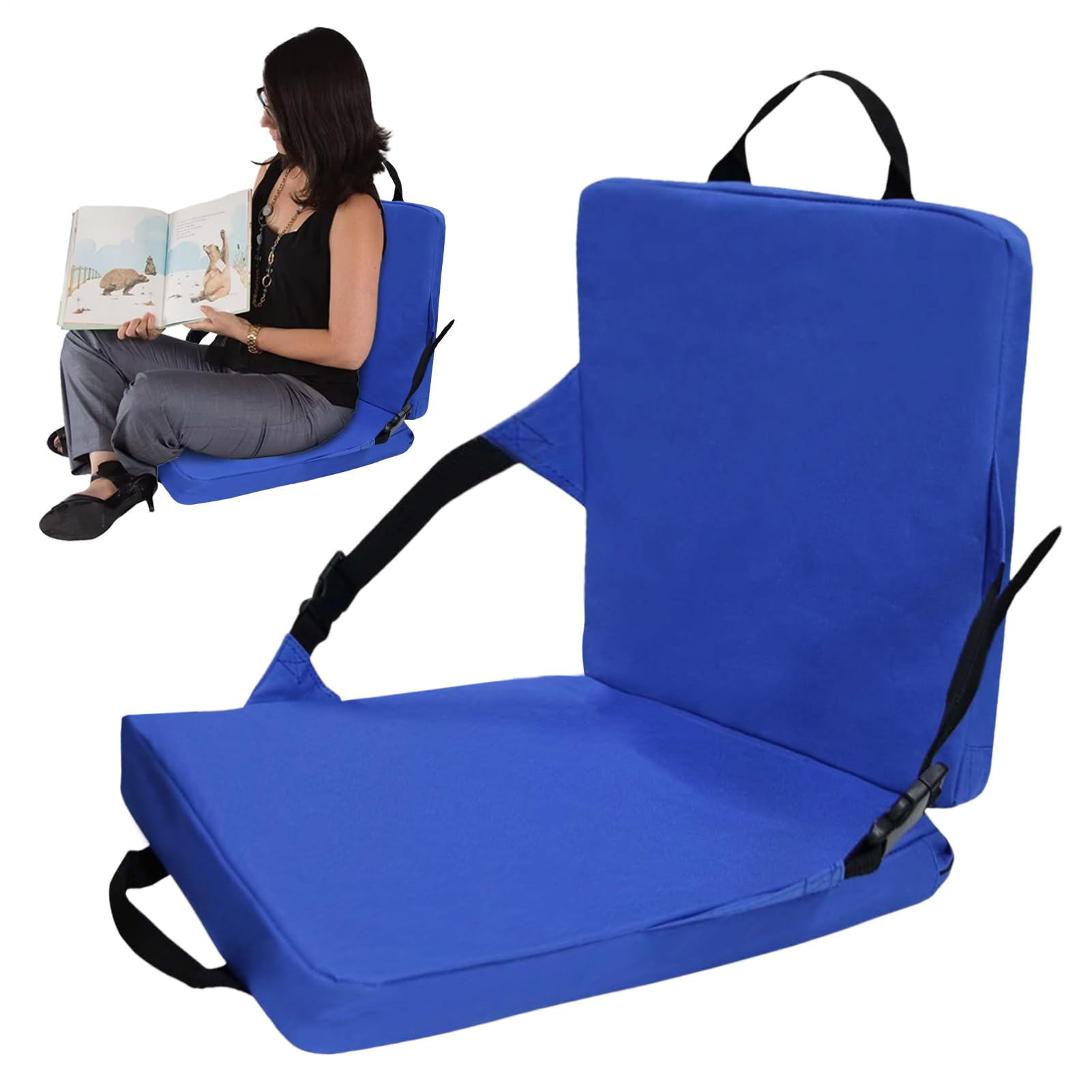 Asientos del estadio con respaldo, asiento del grada | Asientos del estadio para gradas,Cojín de piso al aire libre plegable para juegos de fútbol de béisbol viajes para acampar en el bote de picnic d