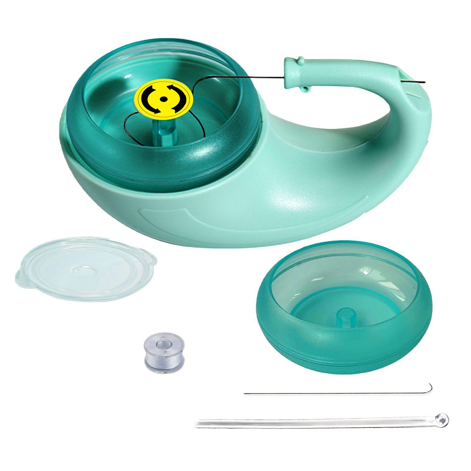 RAFGALDEX Way Automatic Bead Stringing Device for Necklace Wristband Making Safe ABS Construction Ideal for Kids and Adults Soft Bead Spinner