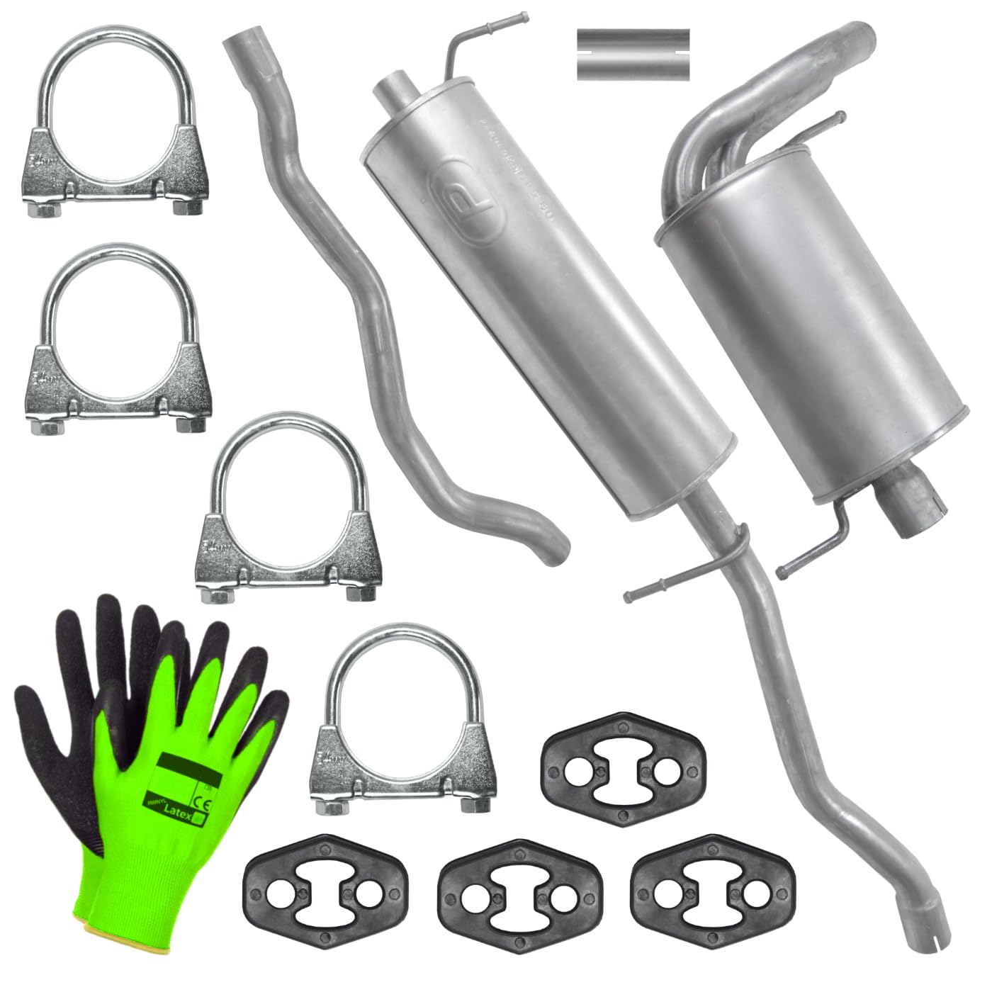 POLMOstrow Auspuff für VW Sharan 1 I 2002-2010 | Mitteltopf und Endtopf, Motoren: 1.9 TDI - 2.0 TDI, Van