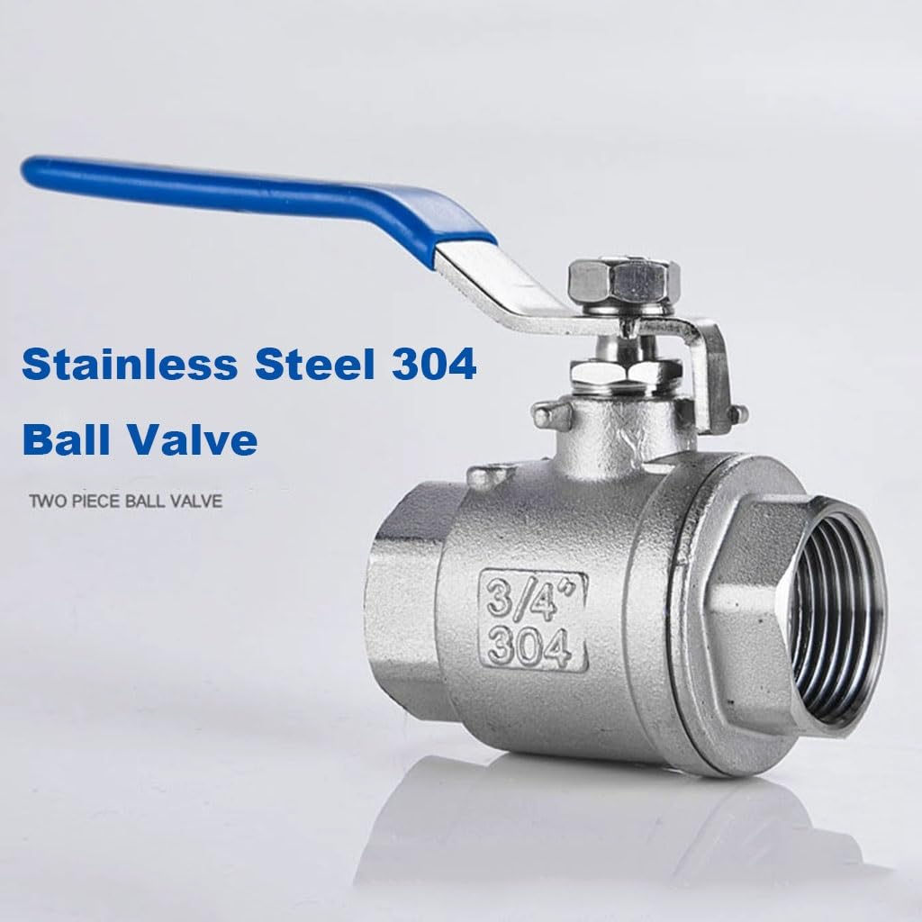 Valvola a Sfera a 3 Vie in Acciaio Inossidabile, 1PCS in Acciaio Inox 1/4 "3/8" 1/2 "3/4" 1 "2 Pezzi Acqua Filettatura Femmina Interruttore della Valvola del Tubo DN8-DN40(1 inch)
