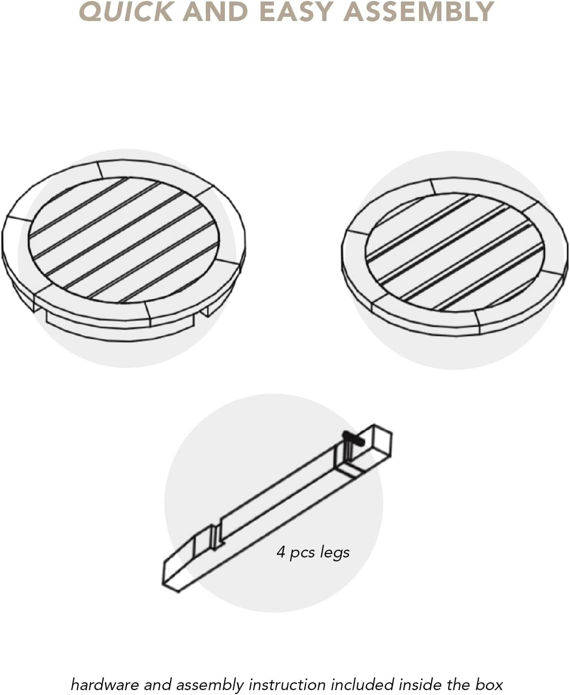 Cambridge Casual Sherwood Teak Patio Side Table Weathered Grey