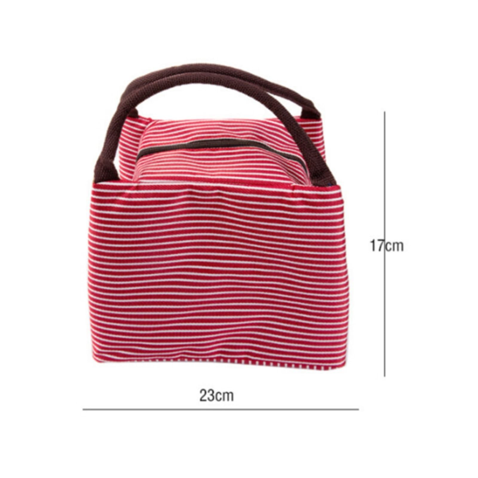 Bolsas de Almuerzo Bolsa de Almuerzo a Rayas para Bolsa isotérmica Bolsas térmicas de Alimentos empaquetados Bolsa térmica Bolsa de Almuerzo Bolsa de refrigerador