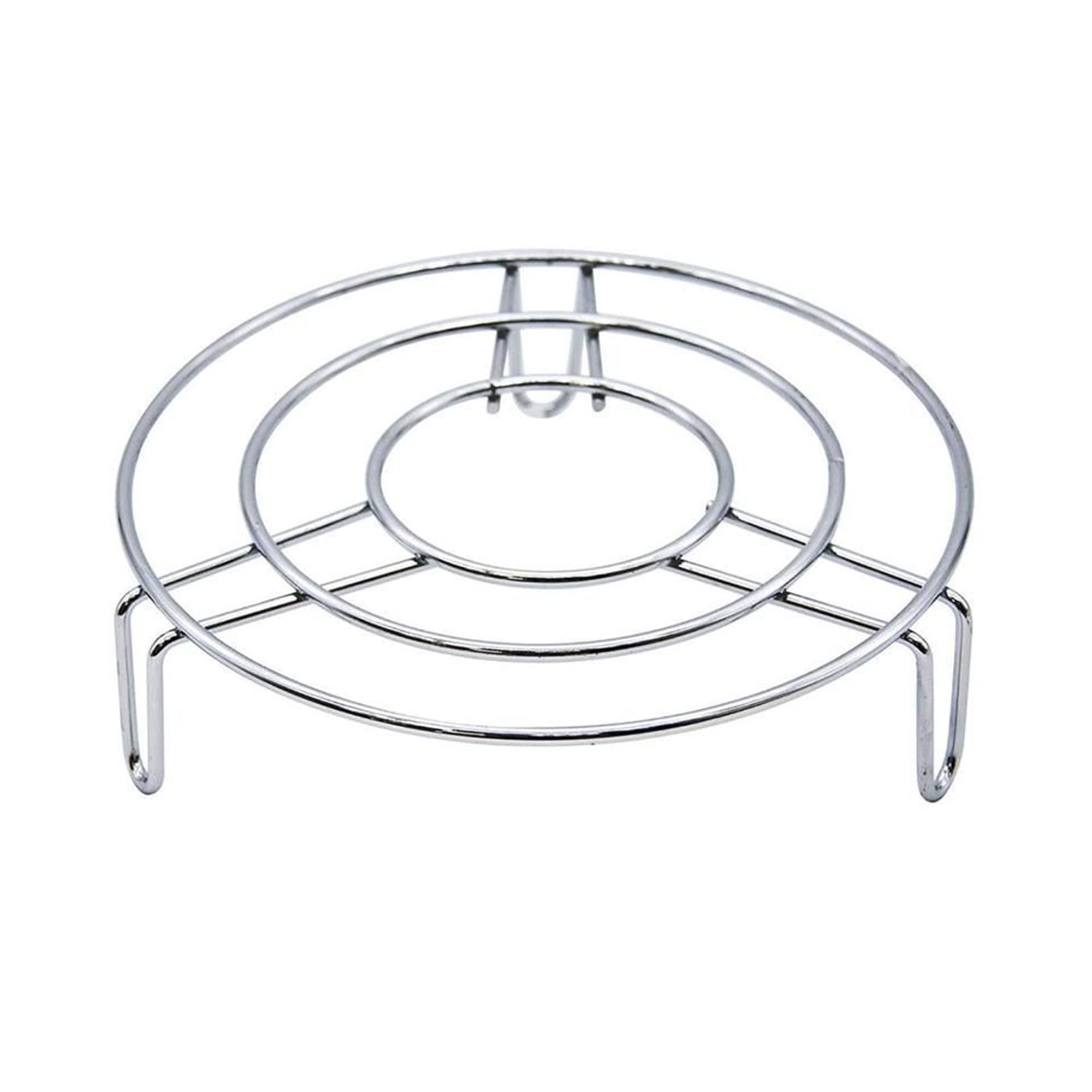 IDEAL PRIME Unbreakable Stainless Steel Trivets Set of 3 Steel Hot Pot Stand Cooker Steamer Casserole Stand roound Table Ring Tableware Pack of 3