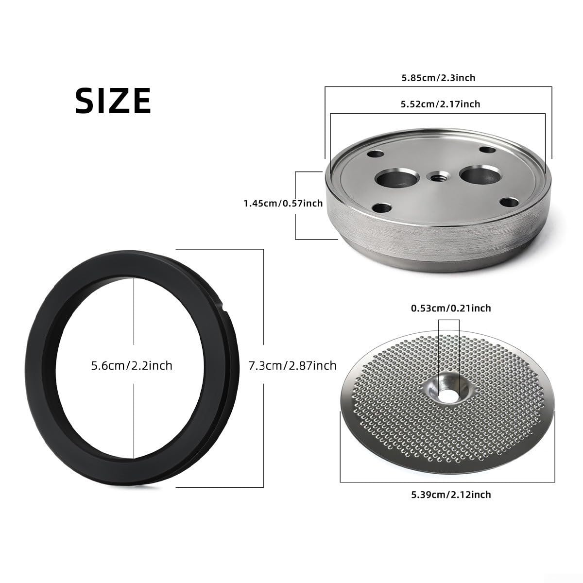 Kit di riparazione testina in acciaio inox per Gaggia Classic Paros D90 E90, filtro doccia preciso per estrazione uniforme, ricambio per macchina da caffè da 54 mm
