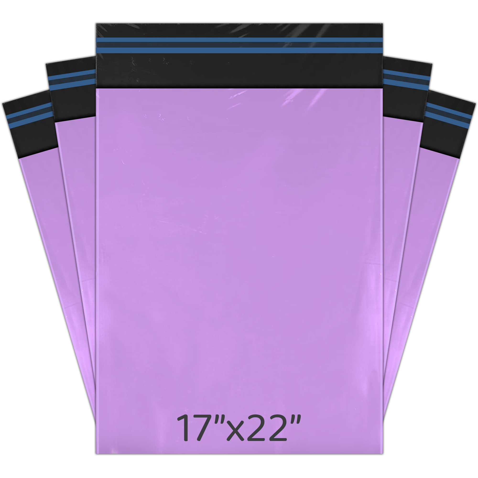 YUNJU Mailing Bags, Strong Large Grey Mailing Postal Postage Bags 17 X 22 Inch Packaging Mailers [Use in Parcel, Delivery, Shipping, Mail, Package] Grey Pink Red White Blue Purple Bag Purple 50 Pack