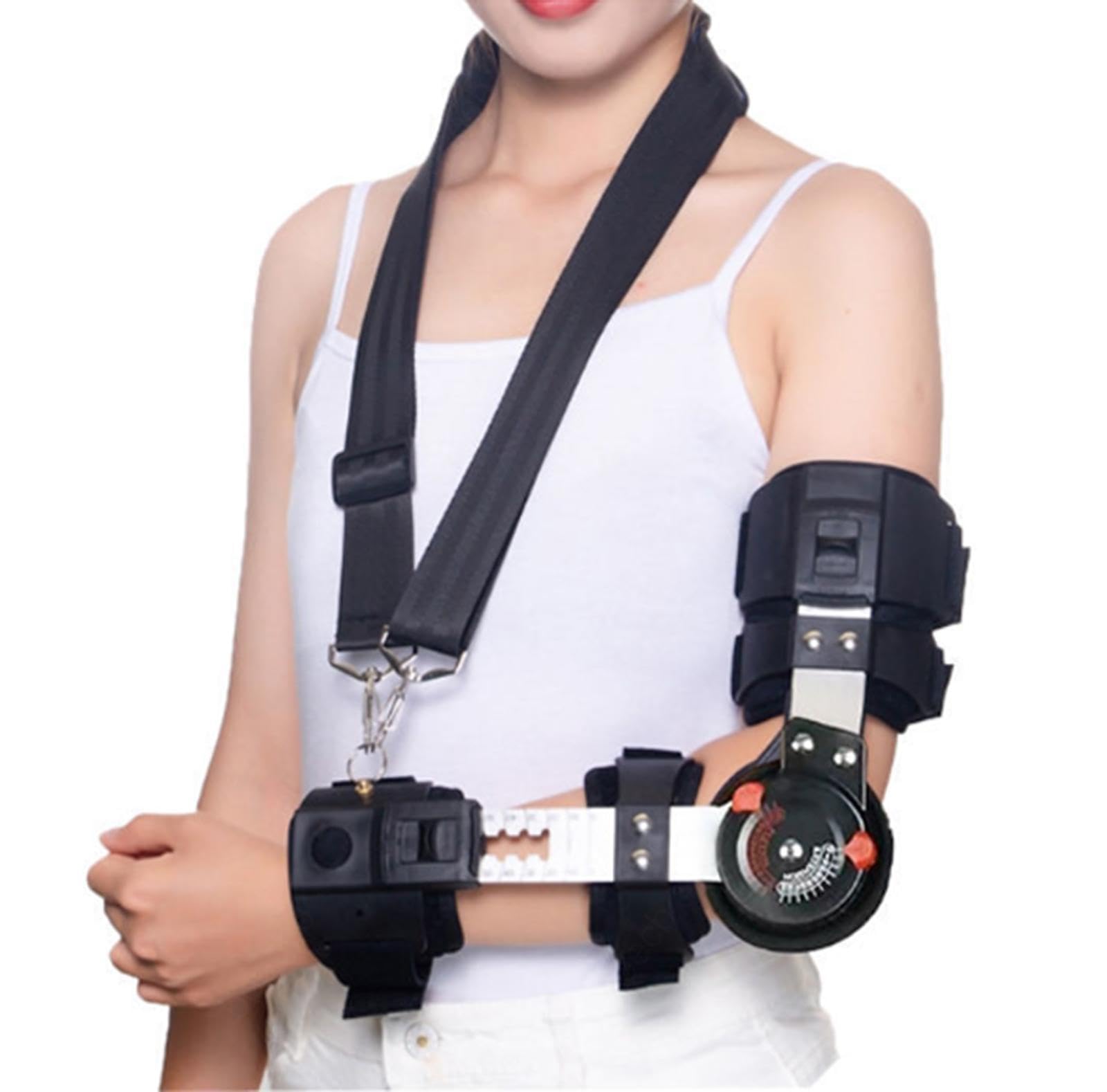 Codera con Bisagras ROM Unisex, Inmovilizador de Férula de Codo Ajustable para Tendinitis, Codo de Tenista y Golfista, Artritis, Bursitis, Recuperación de Lesiones en El Brazo,Left