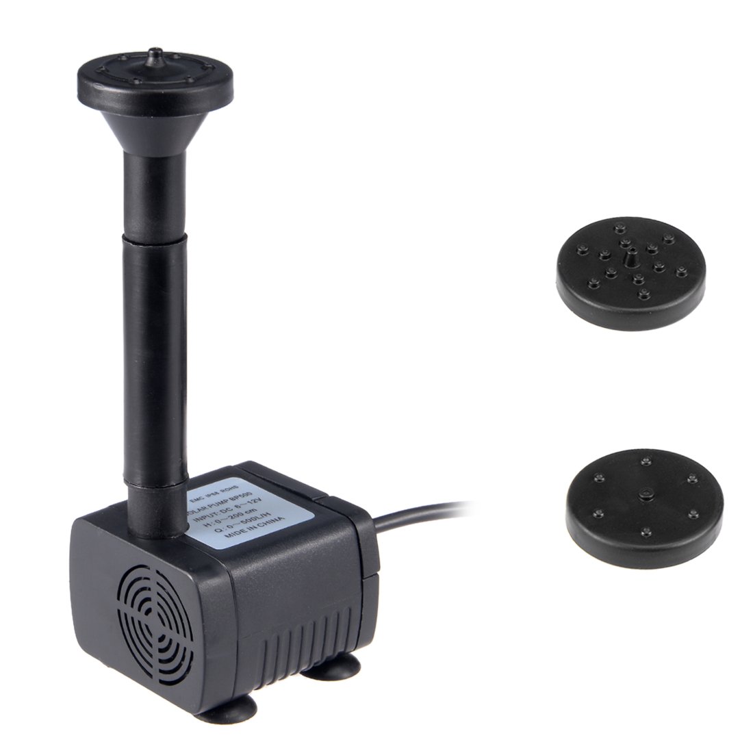 Ruilogod Pompa acqua Kit solare 5W 3M / 9.8ft lunghezza del cavo con 7 sprinkler teste, sommergibili pompa acqua solare, del giardino all'aperto innaffiatura dello Z915 Pompa Giardino Patio Bird Bath