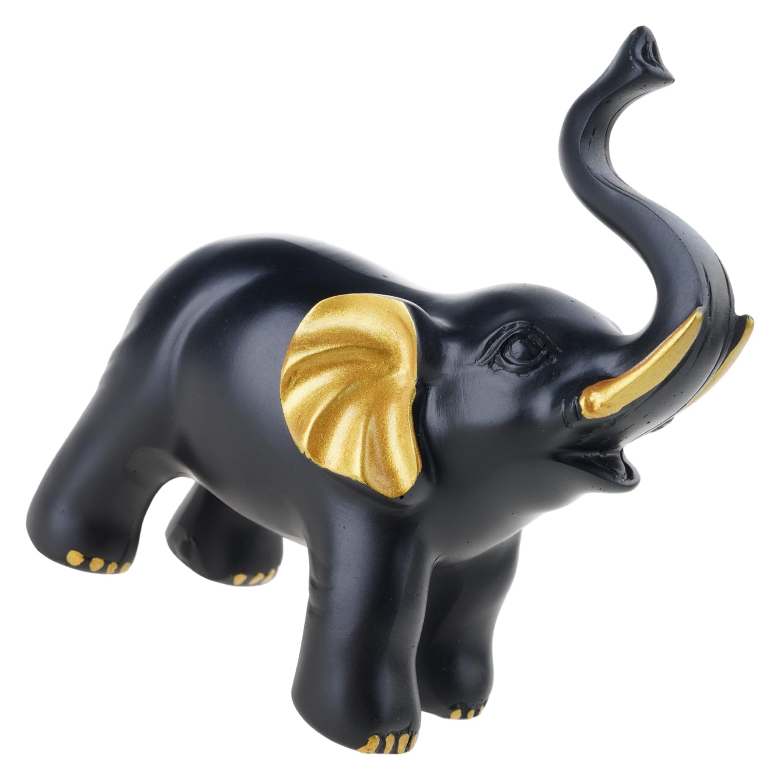 Uitndvyte Resin Elephant Sculpture Handcrafted Home Decors for Living Room Desk Favorable Elephant Sculpture