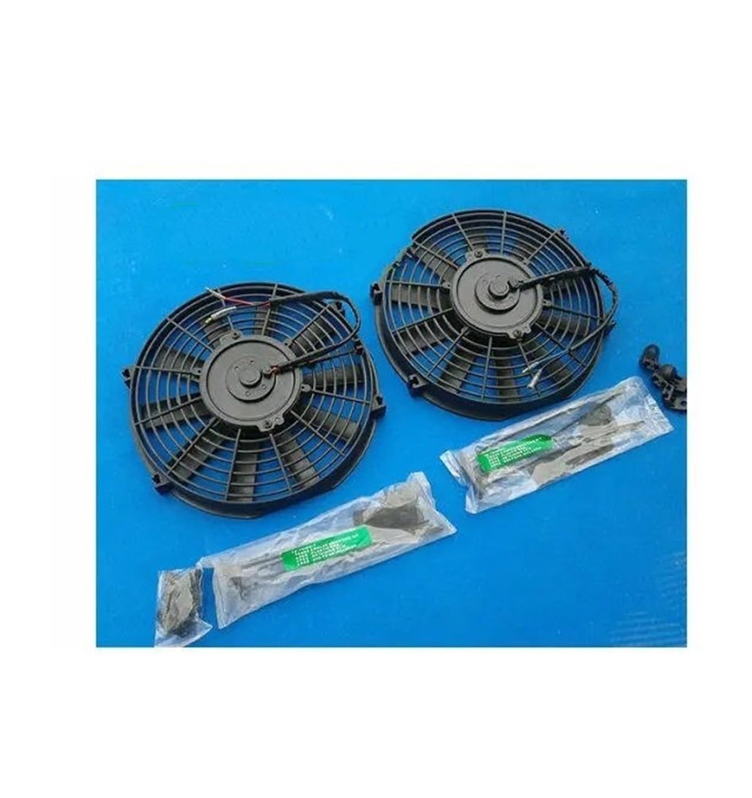 Hgddbae Cool.and Fan X2 Cooled Intercooler Turbo Intercooler Front Mount Aluminum Turbo Intercooler 600X300x70mm Same Side 76Mm& Fan(Cool.and Fan X2)