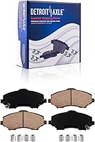 Vista 7 de Detroit Axle - Kit de frenos para Dodge Grand Caravan Journey Chrysler Town & Country VW Routan Rotores de freno perforados y ranurados Pastillas
