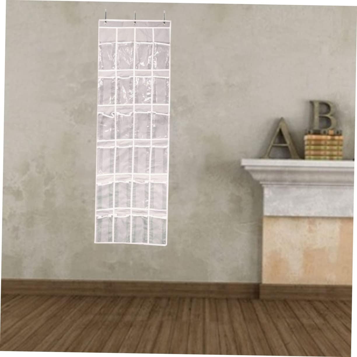 24 Grid Door Hanging Shoe Storage Bag PVC Waterproof Organizer