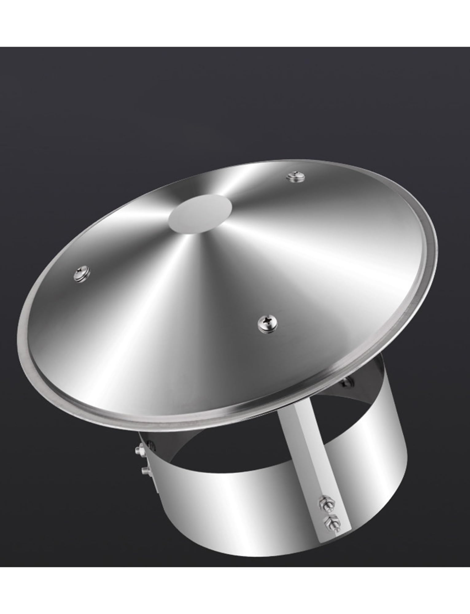 Tapa de chimenea de acero inoxidable y sombrero deflector para ventilación de techo extractor