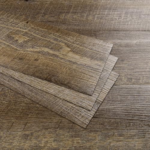 Yenhome 17 Piezas Suelo de PVC Autoadhesivo Efecto de Vinilo Madera Marron Oscuro Salon 90x15cm Adhesivas Suelos Laminado Oficina Cocina Impermeabile Laminado de Vinilo Madera Marron Dormitorio Balcón