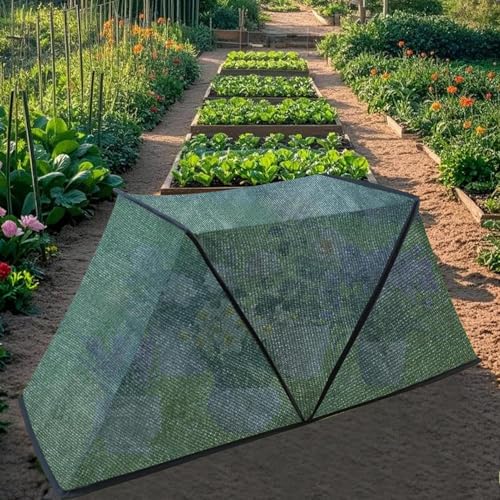 Cultivo en camas elevadas usando tienda protección para plantas 4
