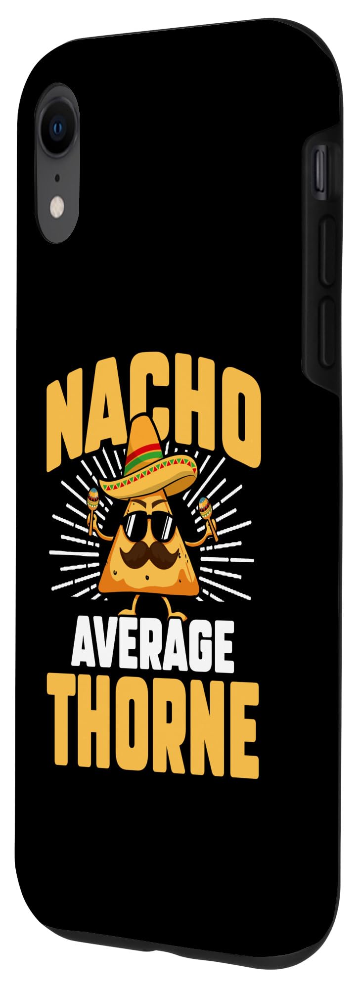 iPhone XR Funny Taco Personalized Name Nacho Average Thorne Case - Image 2