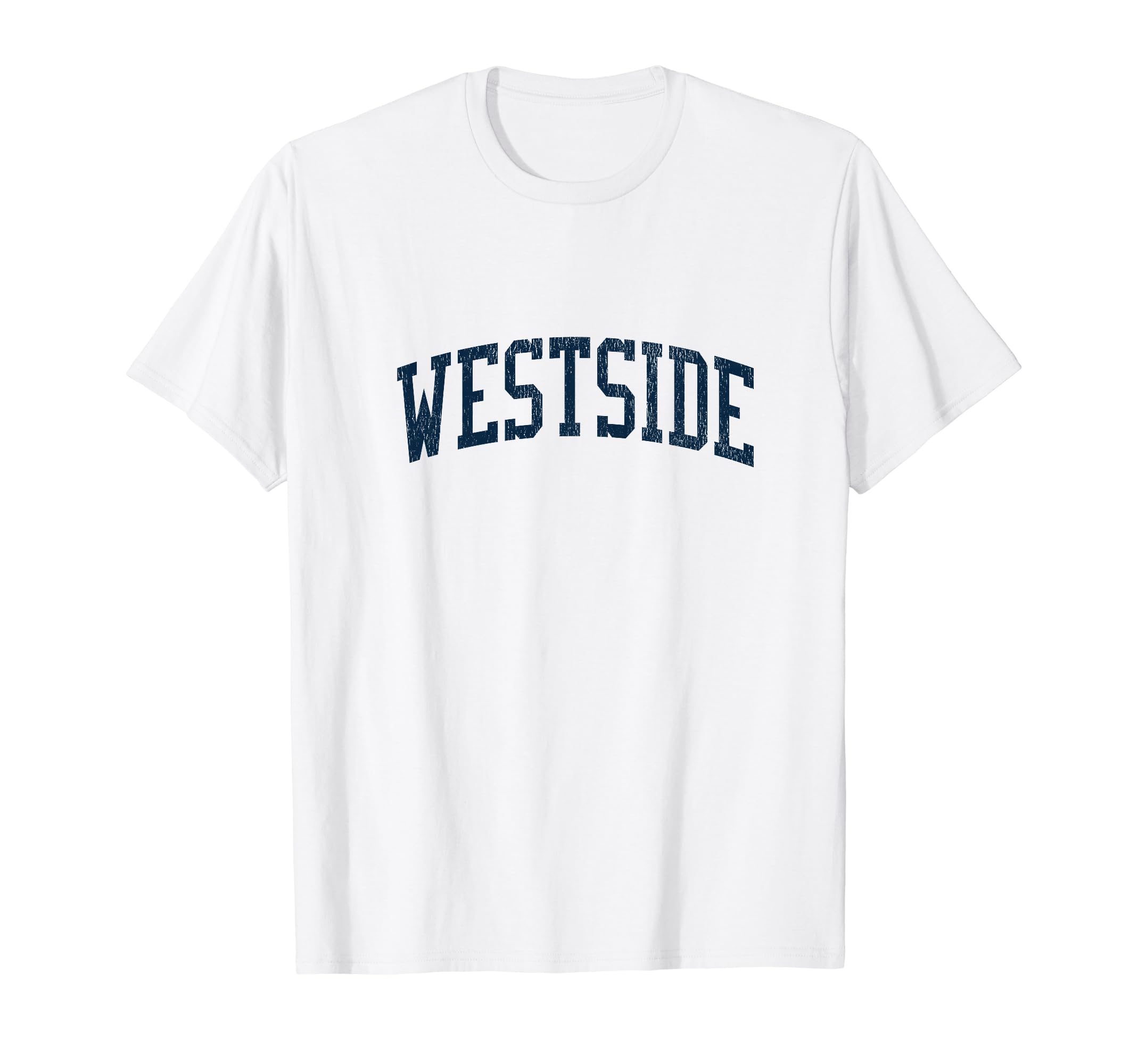 Jim Shorts - Westside California T-shirts & TeesWestside CA Vintage Athletic Sports JSN2 Navy Print T-Shirt
