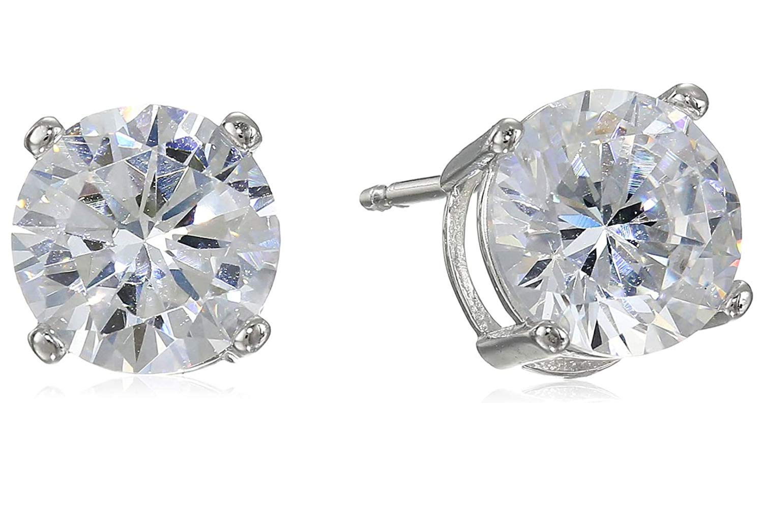 Ananth Jewels925 Sterling-silver Cubic Zircon Stud Earrings 2-10 mm (multiple choice available) womens