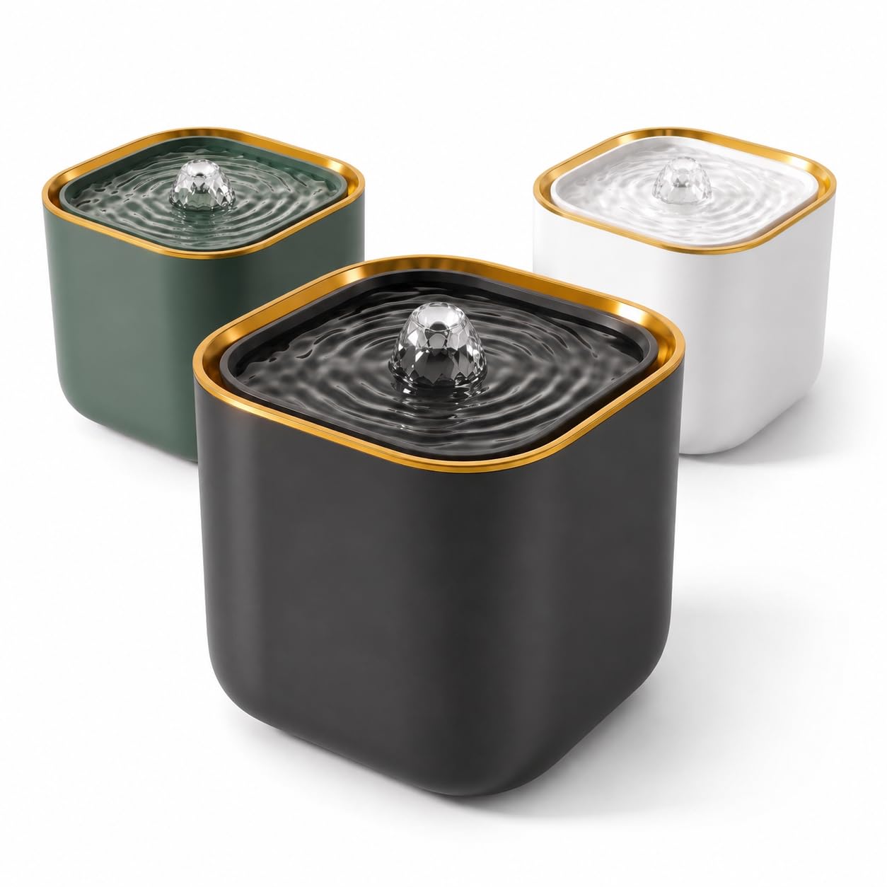 Pati 3L Automatic Cat Water Fountain, Ultra-Quiet Pet Water Dispenser with Triple Filtration System and LED Indicator Light for Cats and Small Dogs (Black Cat Water Fountain)