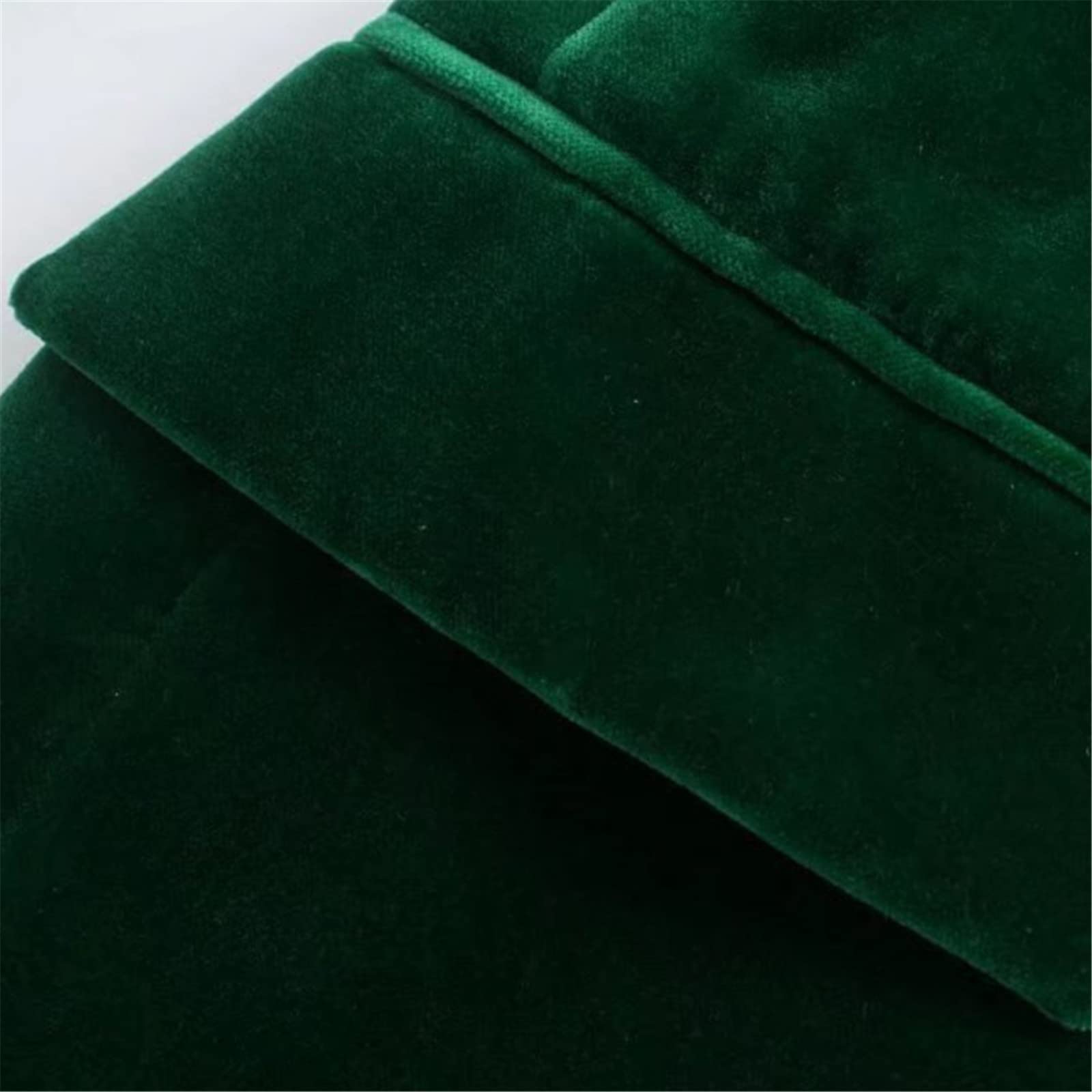 Donne Verde Velluto Blazer Giacca Lady Slim Fit Ufficio Solido Manica Lunga Singolo Pulsante Cappotto Top