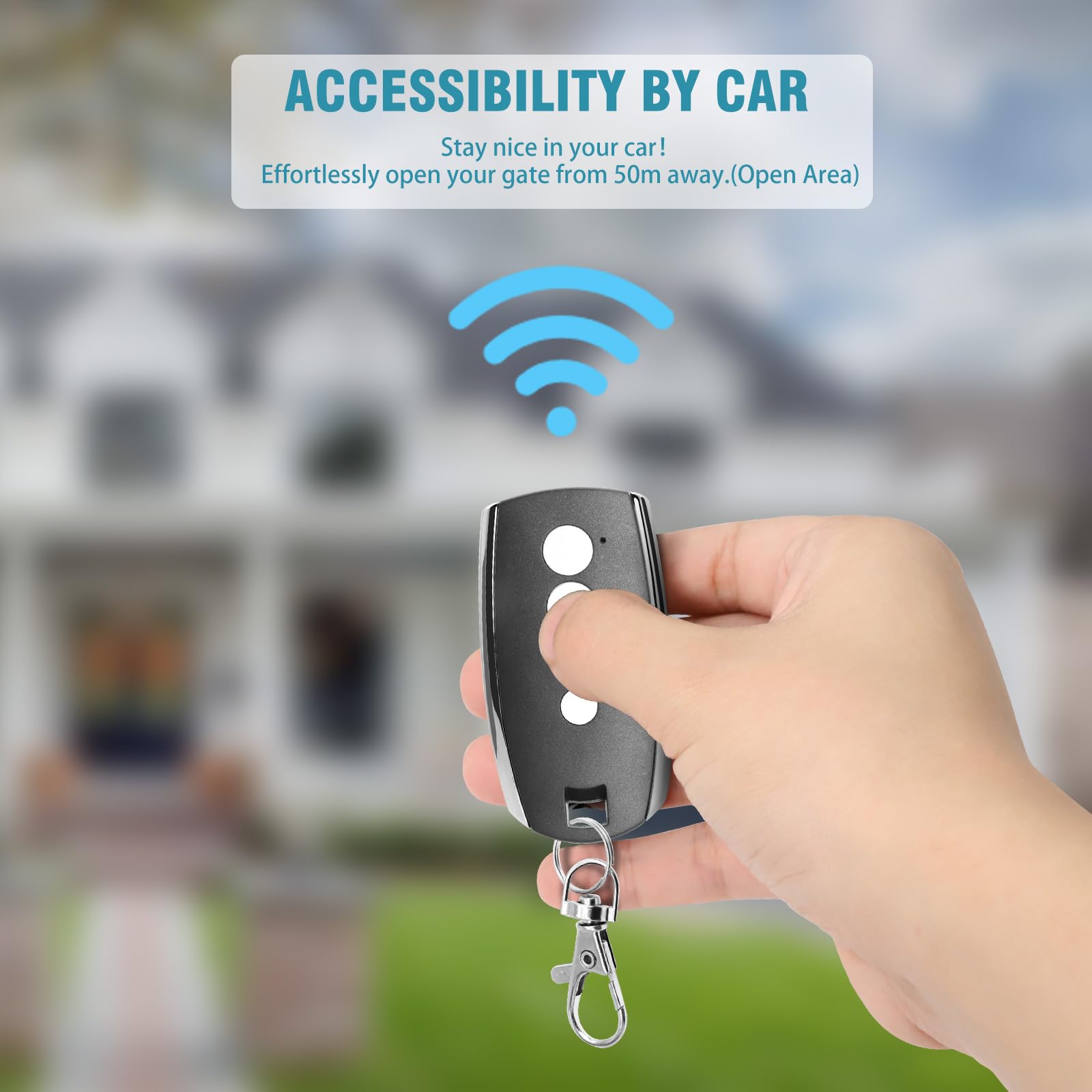 Apri porta garage 433,92 MHz Hansender, 2 porte da garage telecomando duplicato, compatibile con telecomando King Gates Stylo 4K, 4 canali