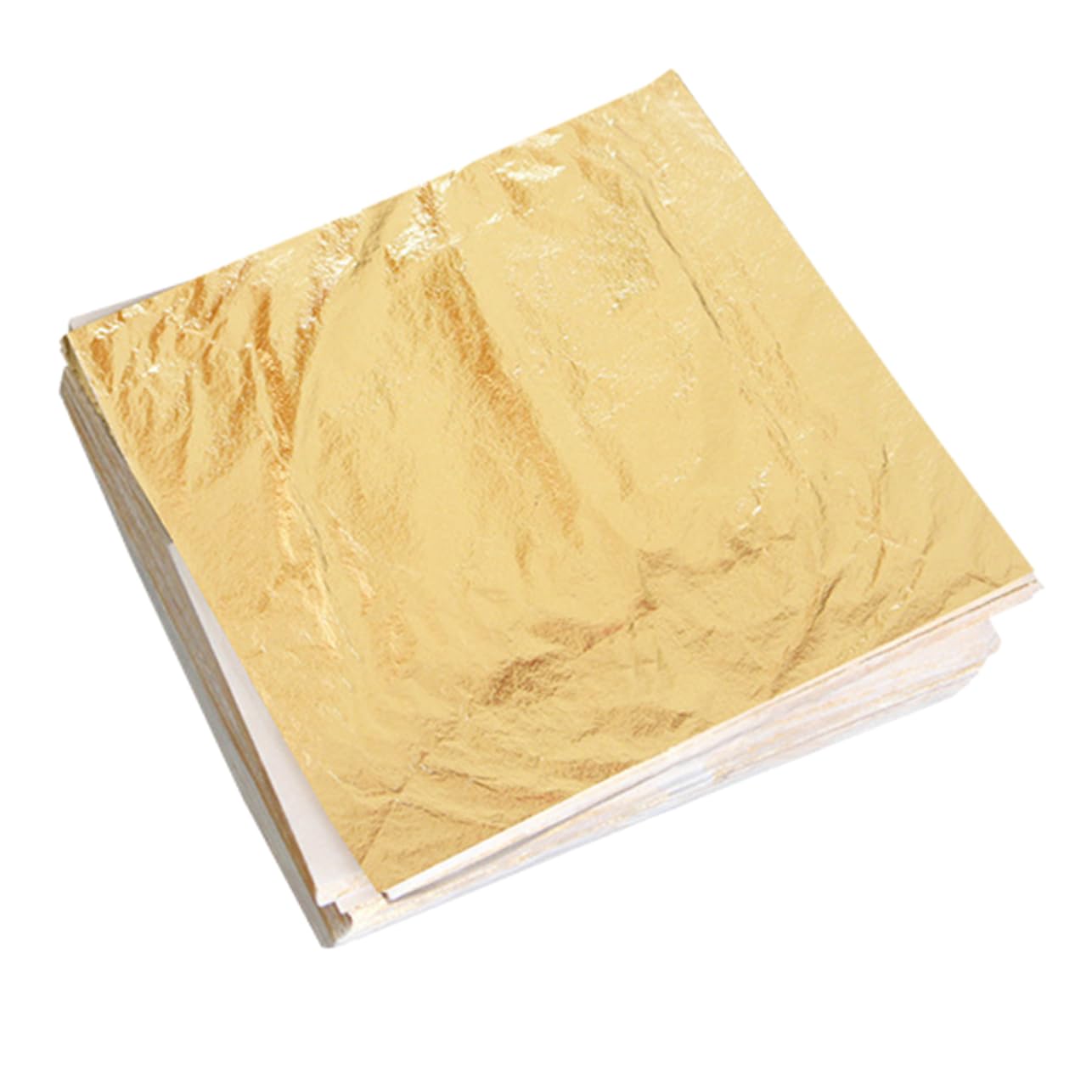 COLLBATH Foil Paper for Decor 100pcs Genuine-looking Gold Foil 14x14cm Versatile Painting Supplies